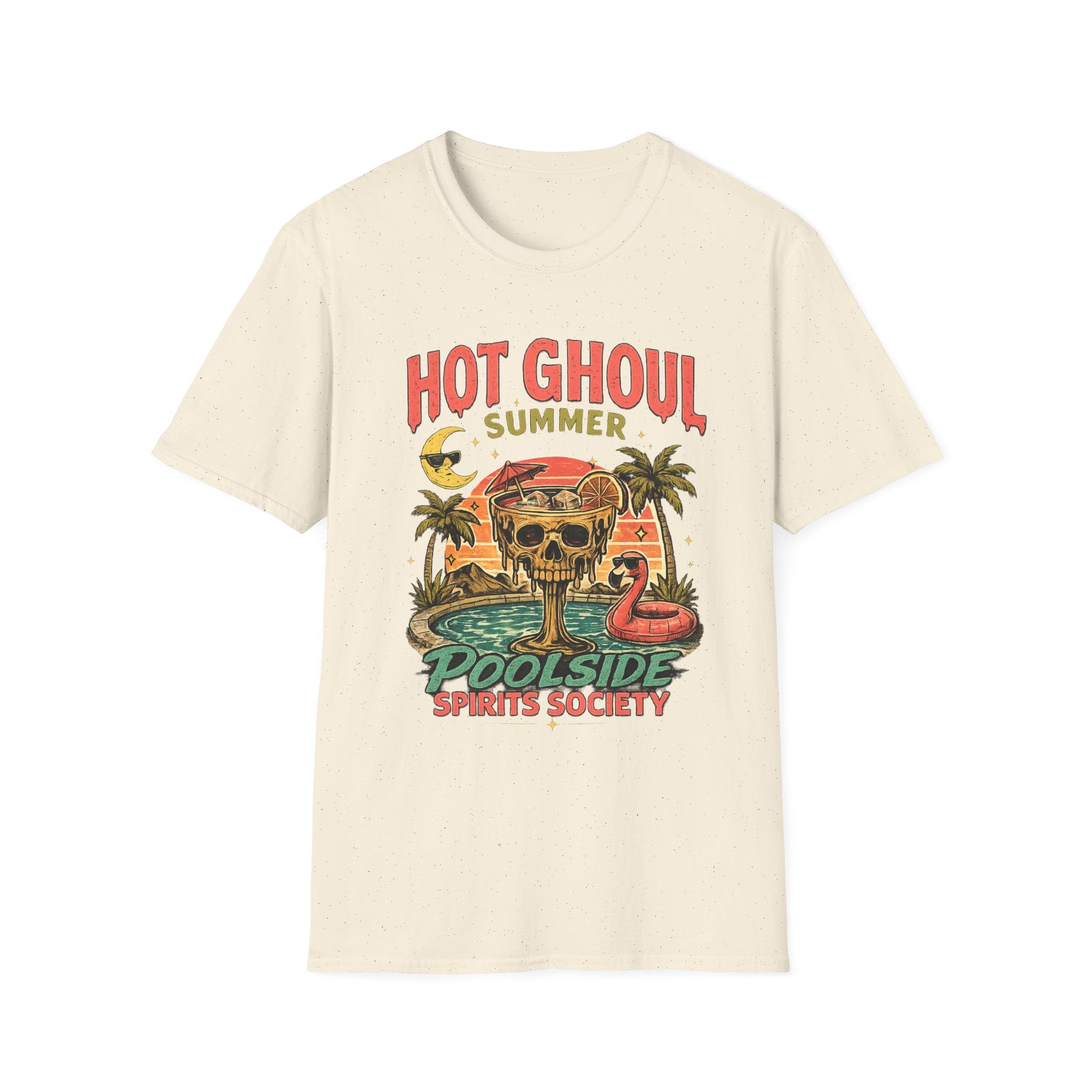 Retro Skull Poolside Graphic Tee - Boo Crew Boutique