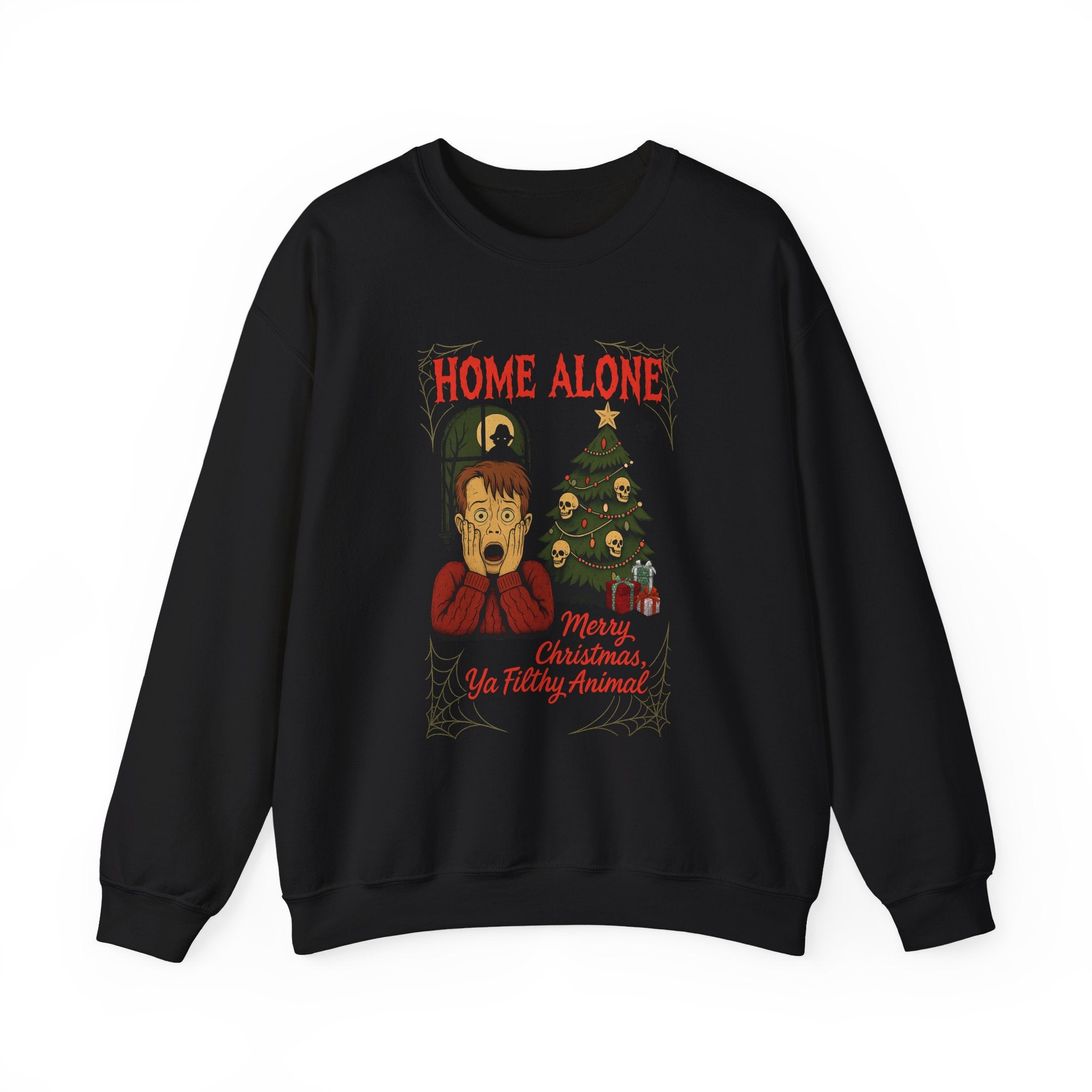 Home Alone Sweatshirt, Cozy Movie Night Apparel, Christmas Horror Sweatshirt, Gift for Xmas Movie Lover, Merry Creepmas - Boo Crew Boutique