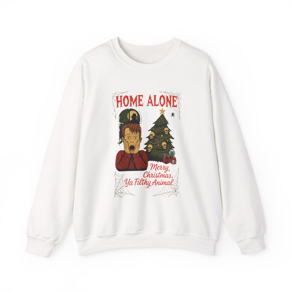 Home Alone Sweatshirt, Cozy Movie Night Apparel, Christmas Horror Sweatshirt, Gift for Xmas Movie Lover, Merry Creepmas - Boo Crew Boutique