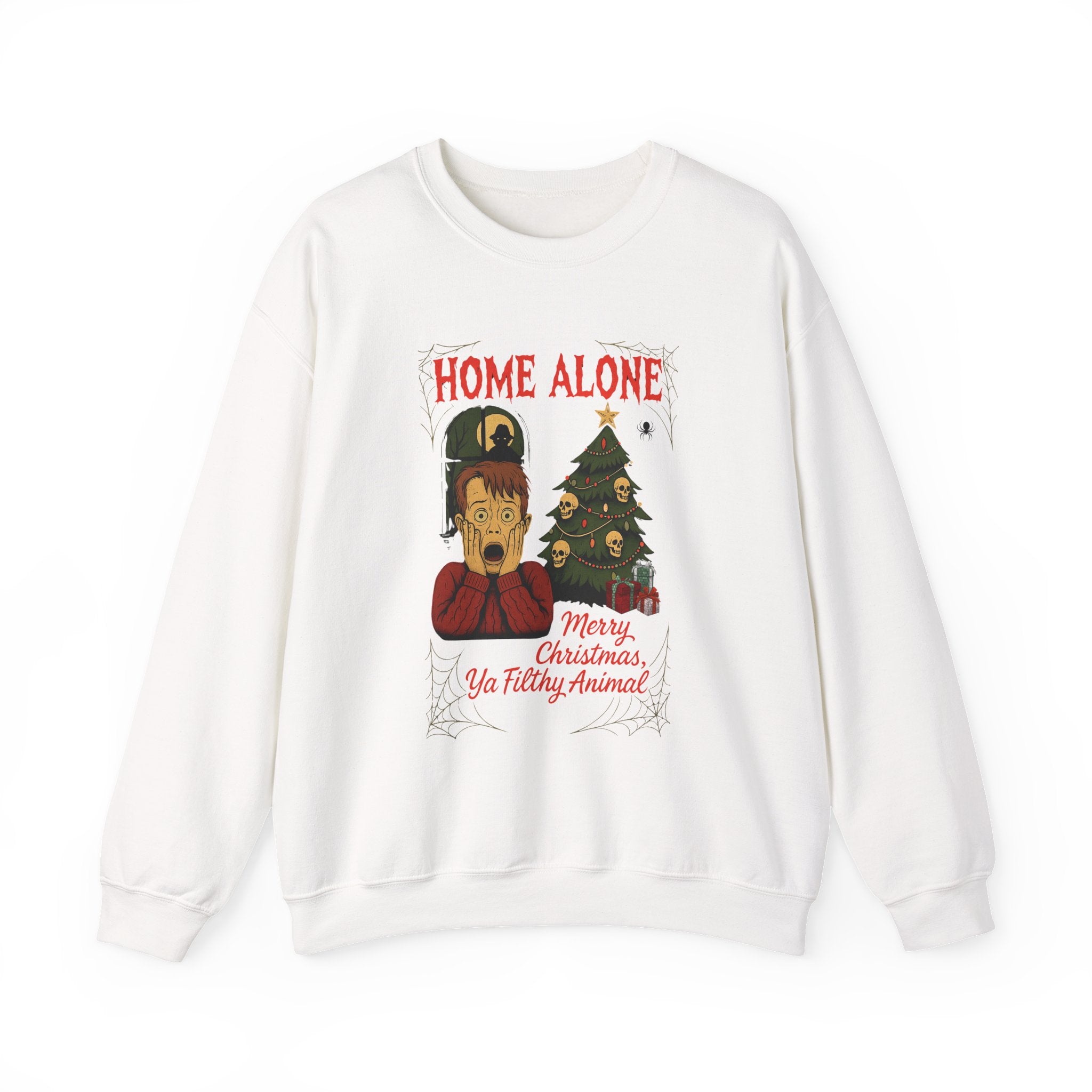 Home Alone Sweatshirt, Cozy Movie Night Apparel, Christmas Horror Sweatshirt, Gift for Xmas Movie Lover, Merry Creepmas - Boo Crew Boutique