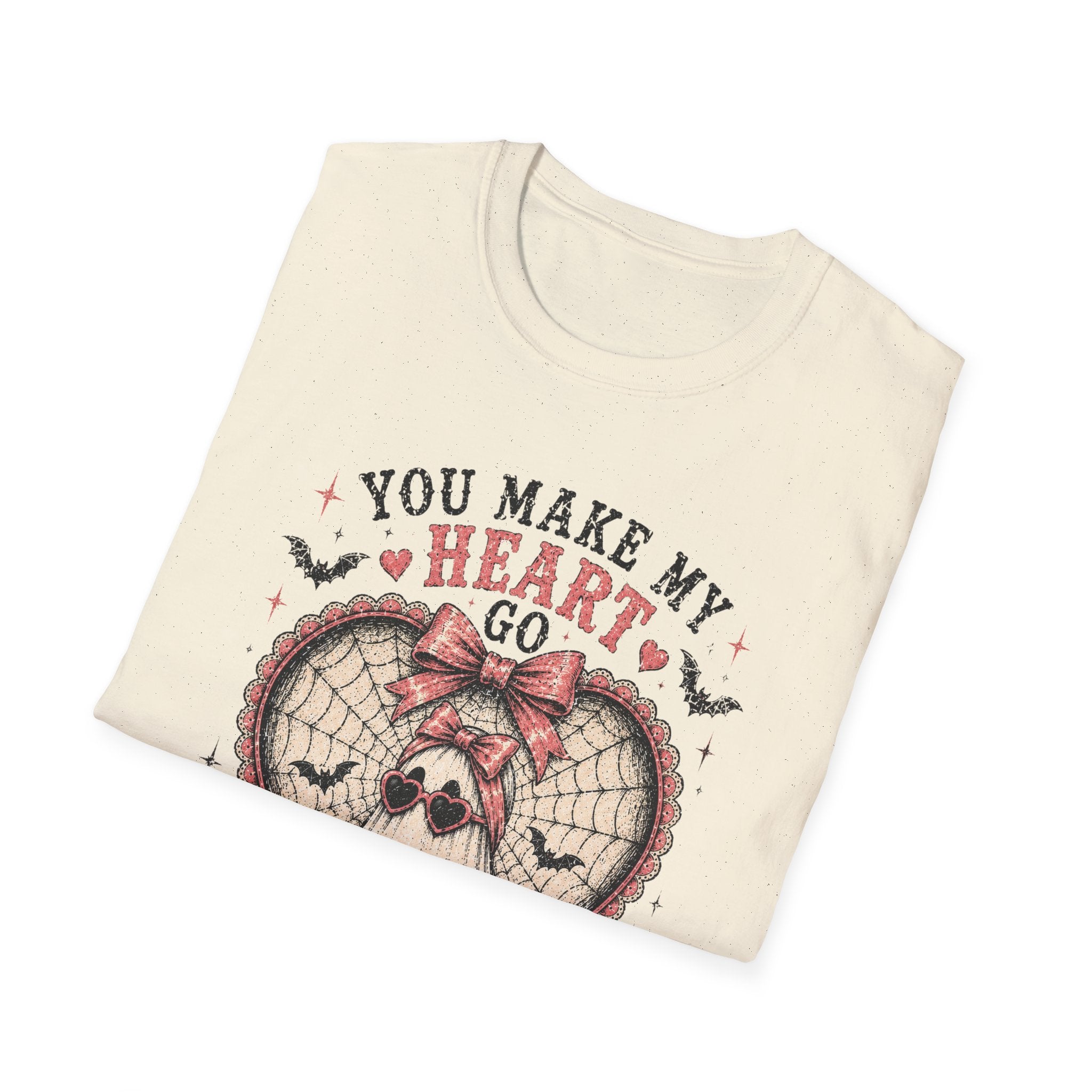 You Make My Heart Go Boo T-Shirt — Cute Gothic Halloween Graphic Tee - Boo Crew Boutique