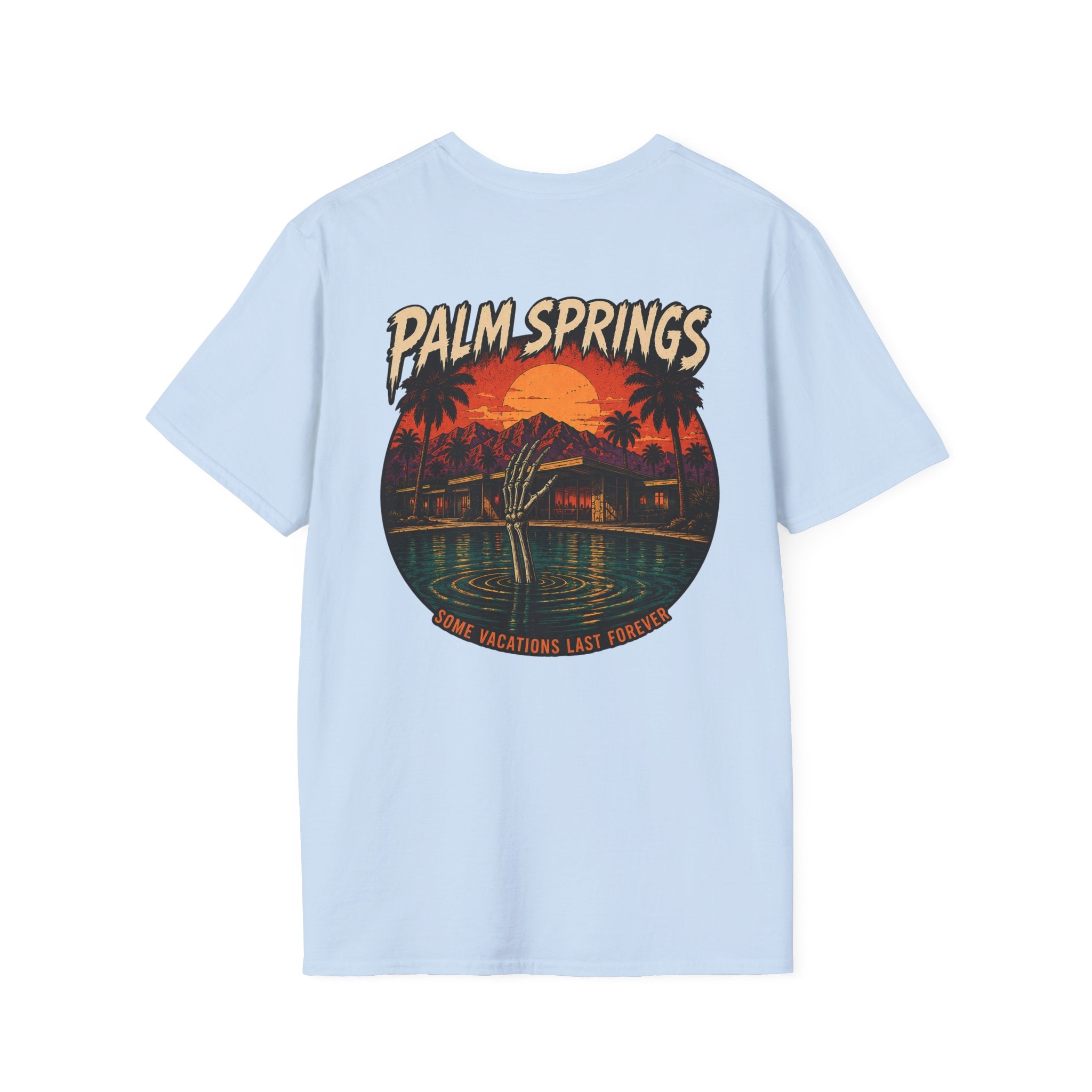 Palm Springs Pool Skelly Tee - Boo Crew Boutique