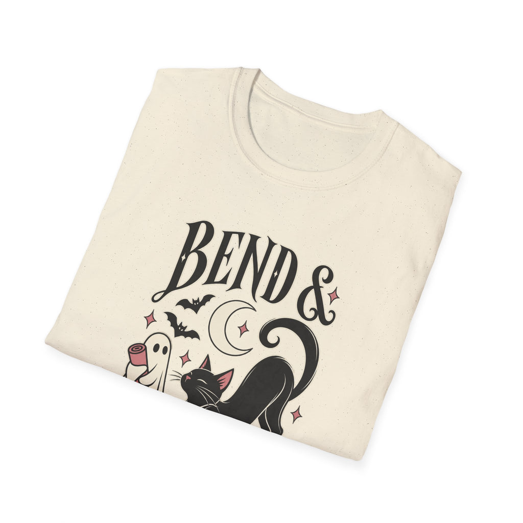 Bend & Bewitch T-Shirt — Cute Witchy Cat Yoga Halloween Tee - Boo Crew Boutique