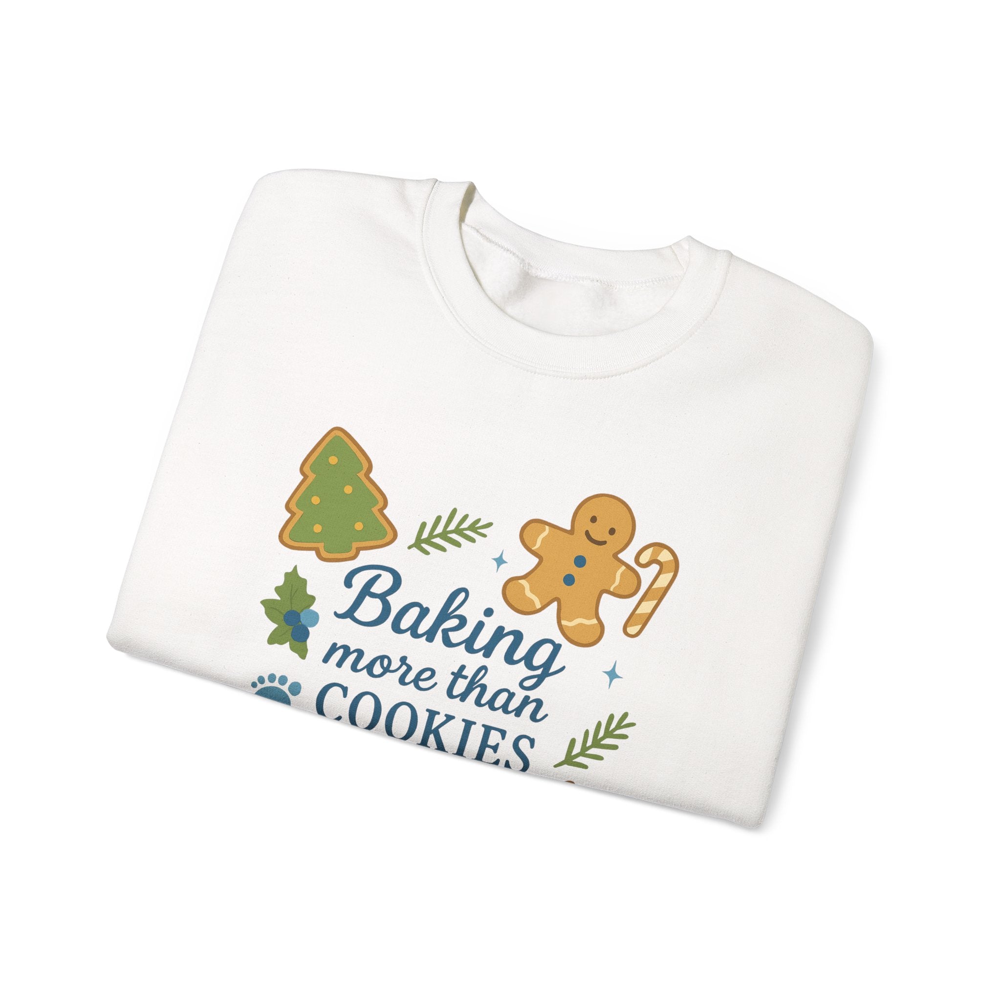 Baking More Than Cookies This Christmas Sweatshirt | Holiday Gingerbread Design, Gift for Expecting Mother