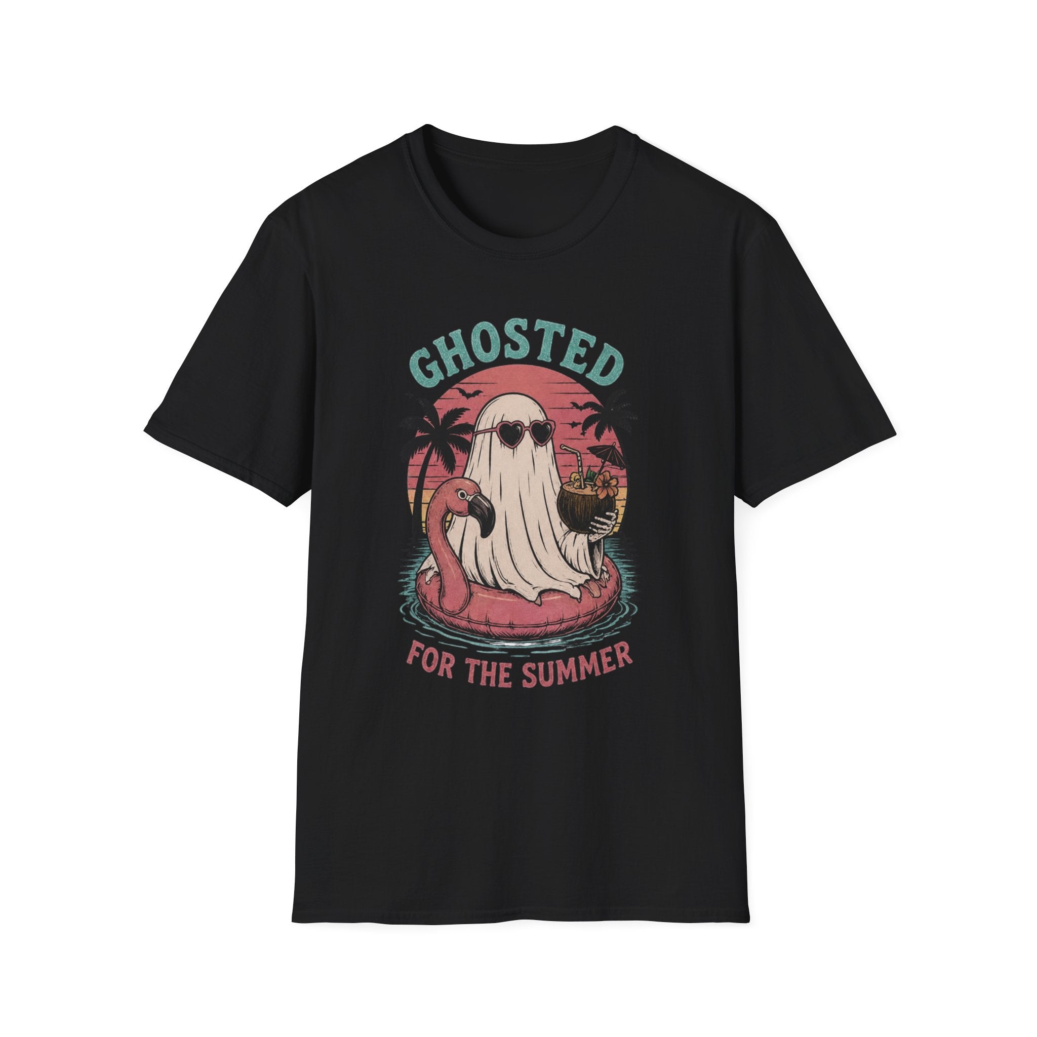 Ghosted for the Summer T-Shirt — Retro Beach Ghost Graphic Tee - Boo Crew Boutique
