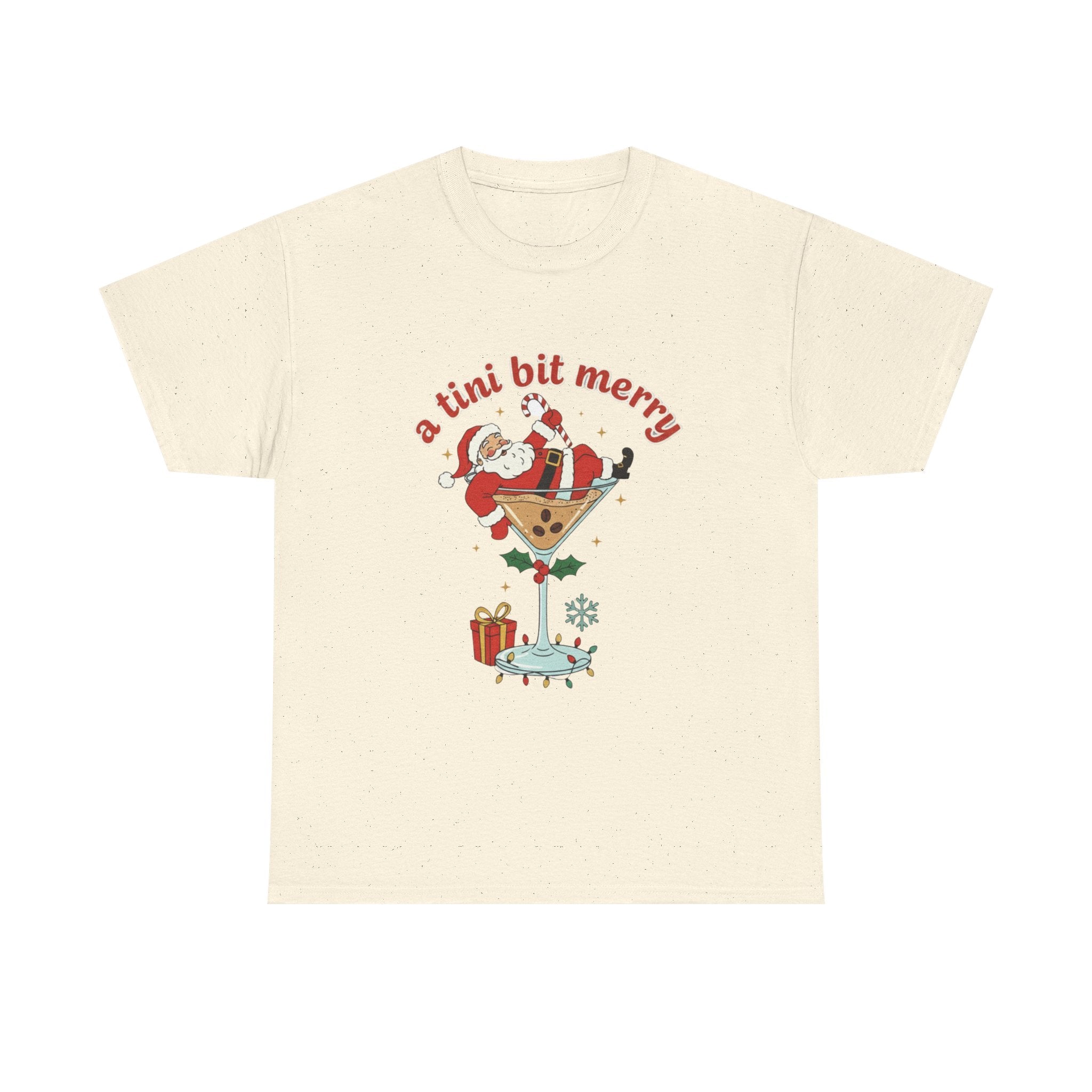 Santa Espresso Martini Tee, Christmas Holiday Shirt, Funny Cocktail Top, Festive Unisex T-Shirt, Xmas Party Apparel