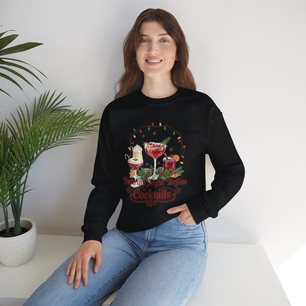 Christmas Cocktail Sweatshirt, Holiday Party Jumper, Festive Xmas Drinks Top, Funny Drinking Apparel, Winter Cheers Shirt
