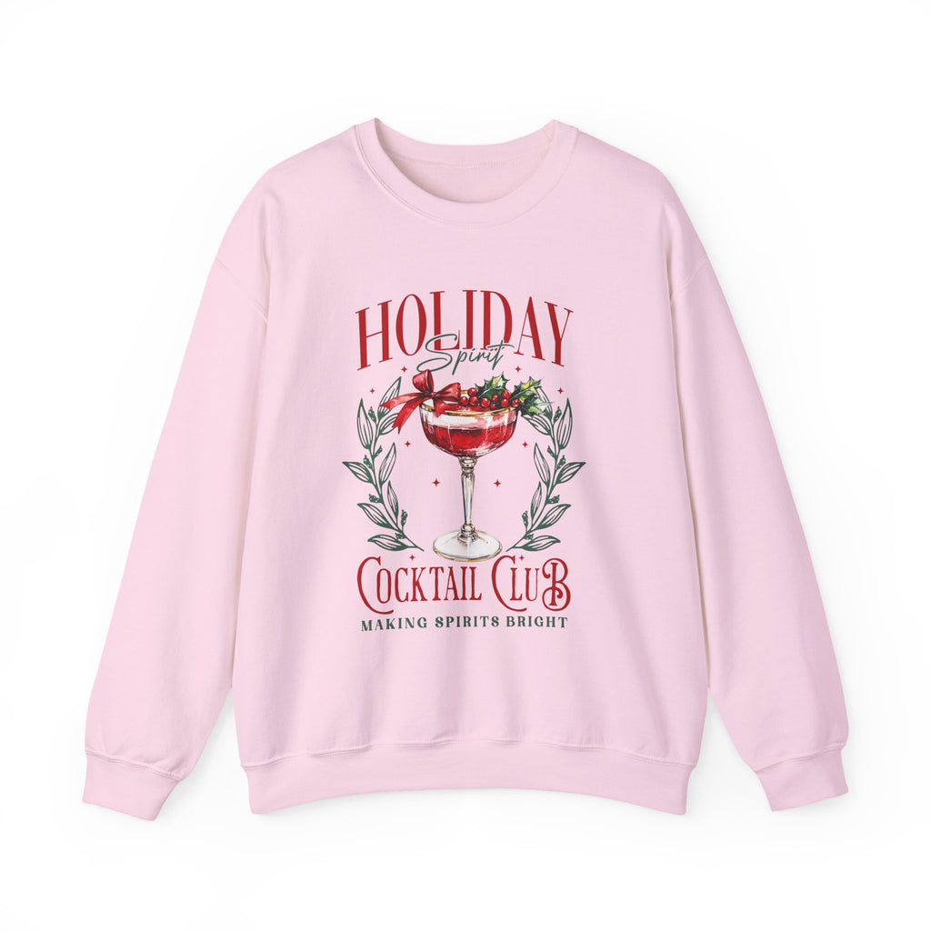 Holiday Cocktail Club Sweatshirt, Christmas Jumper, Festive Winter Top, Xmas Party Shirt, Seasonal Pullover, Celebration Apparel - Boo Crew Boutique
