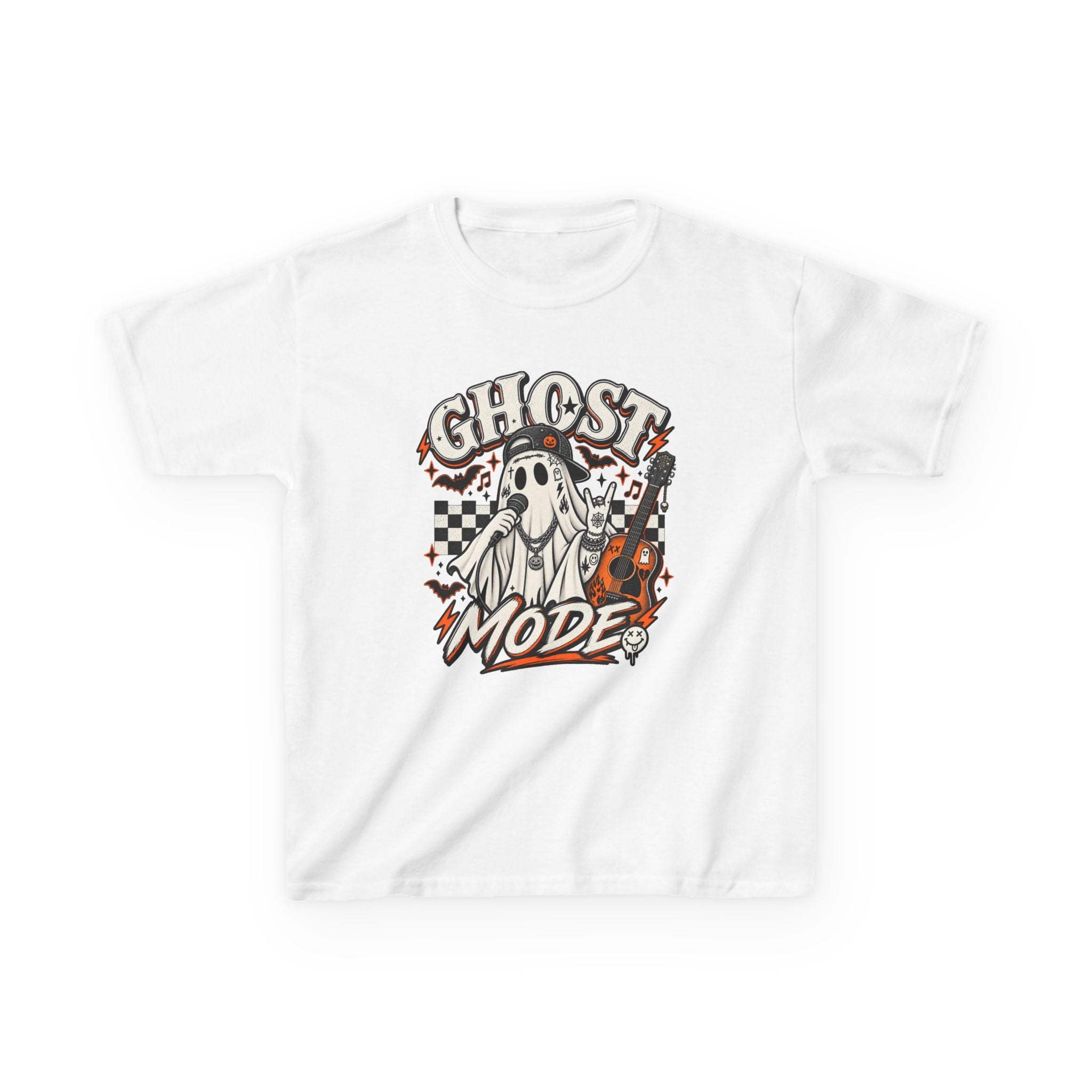 Kids T‑Shirt — "Ghost Mode" Cute Spooky Graphic Tee for Halloween - Boo Crew Boutique