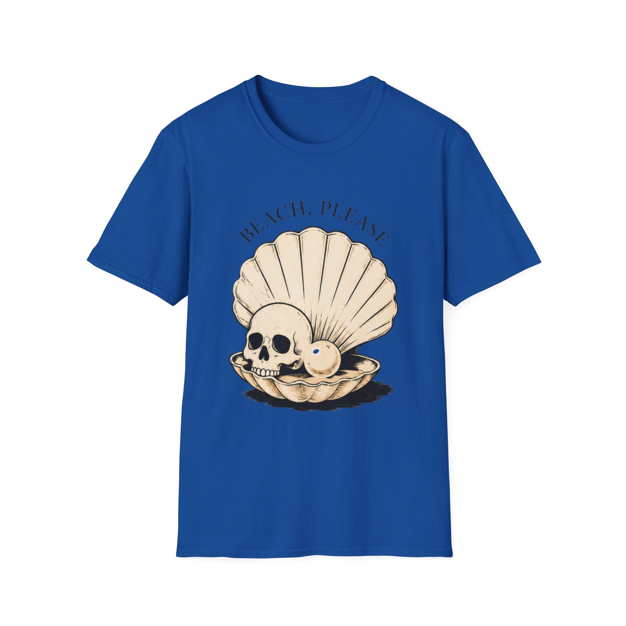 Beach, Please Tee — Shell & Skull Graphic T-Shirt - Boo Crew Boutique