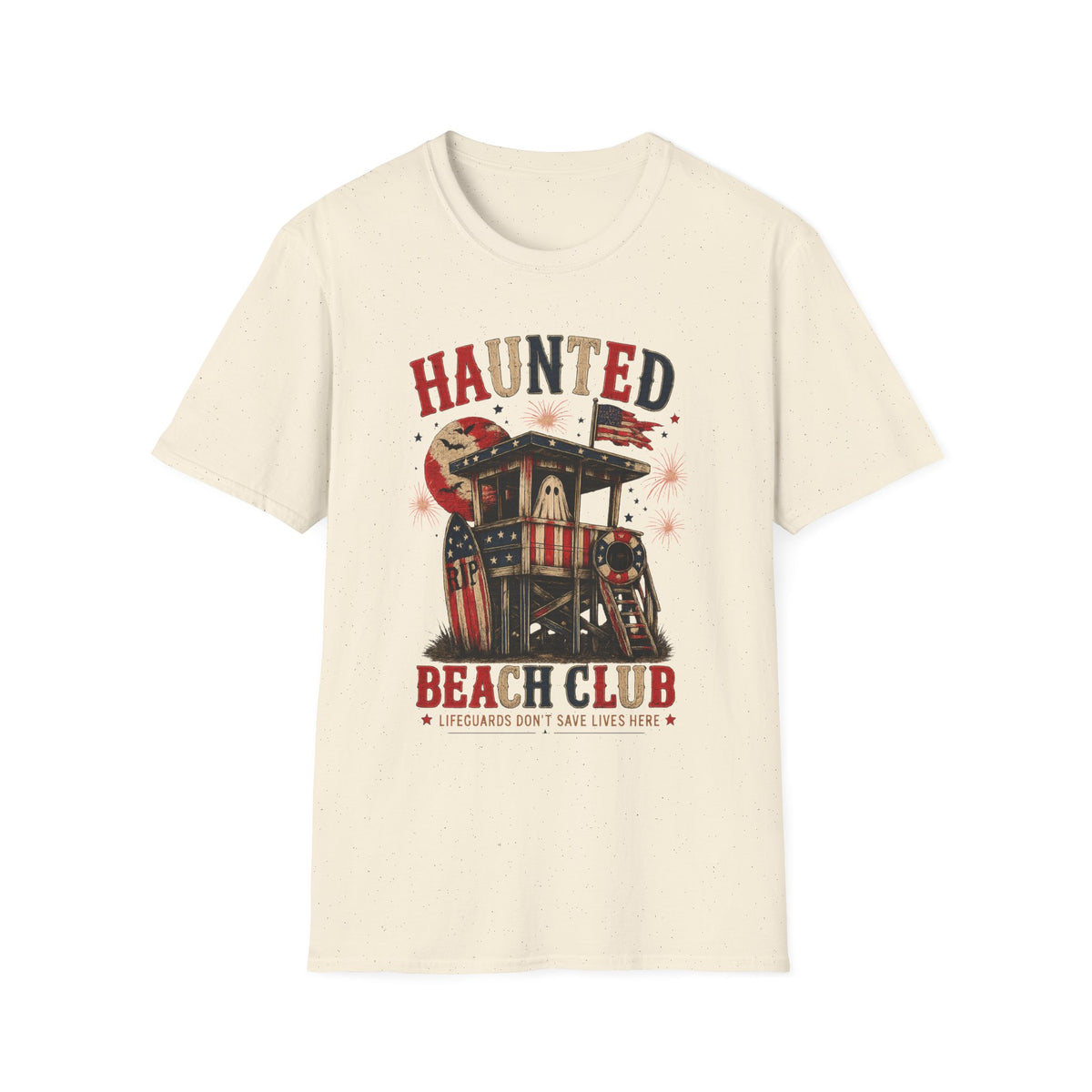Haunted Beach Club T-Shirt — Vintage Surf Lifeguard Tee - Boo Crew Boutique