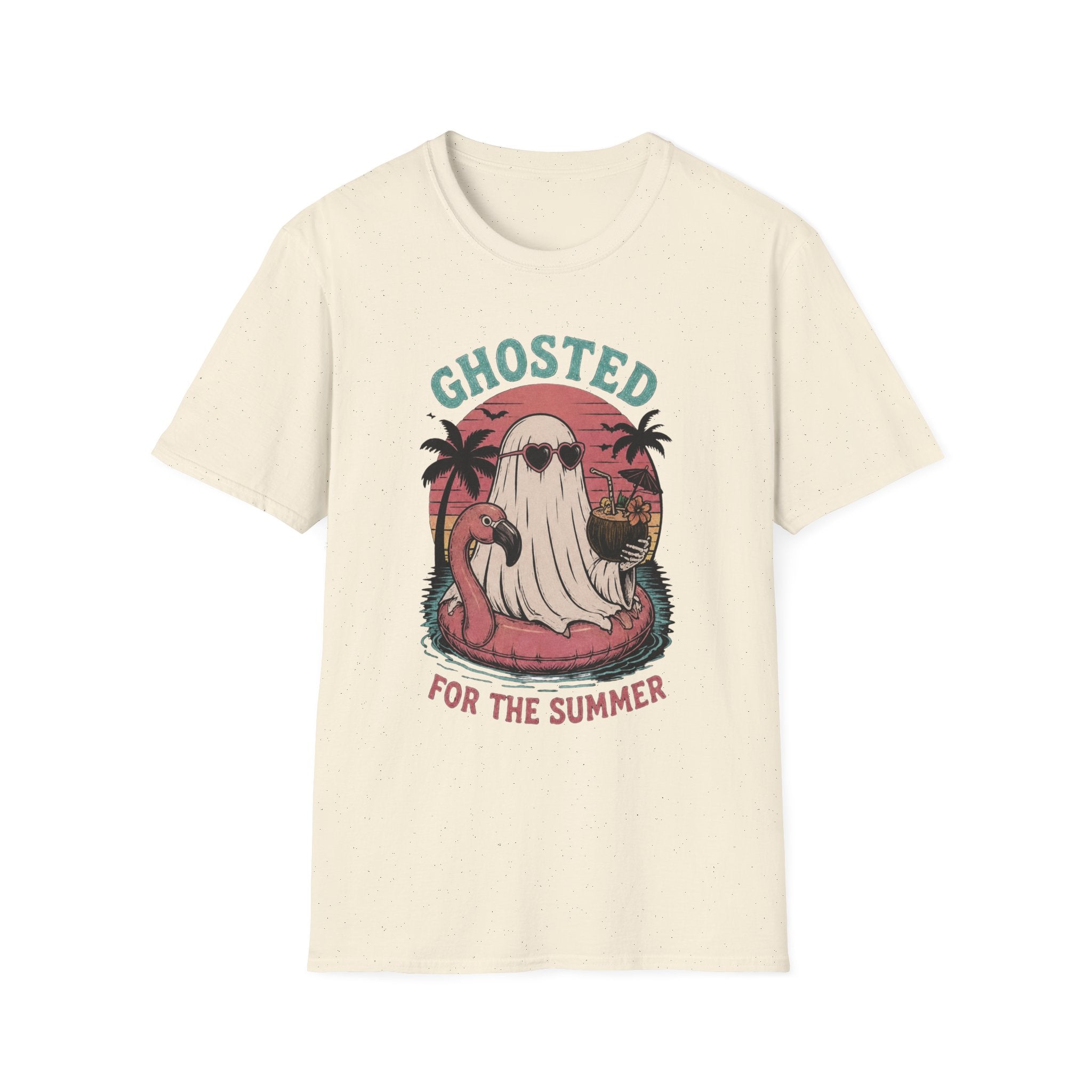 Ghosted for the Summer T-Shirt — Retro Beach Ghost Graphic Tee - Boo Crew Boutique
