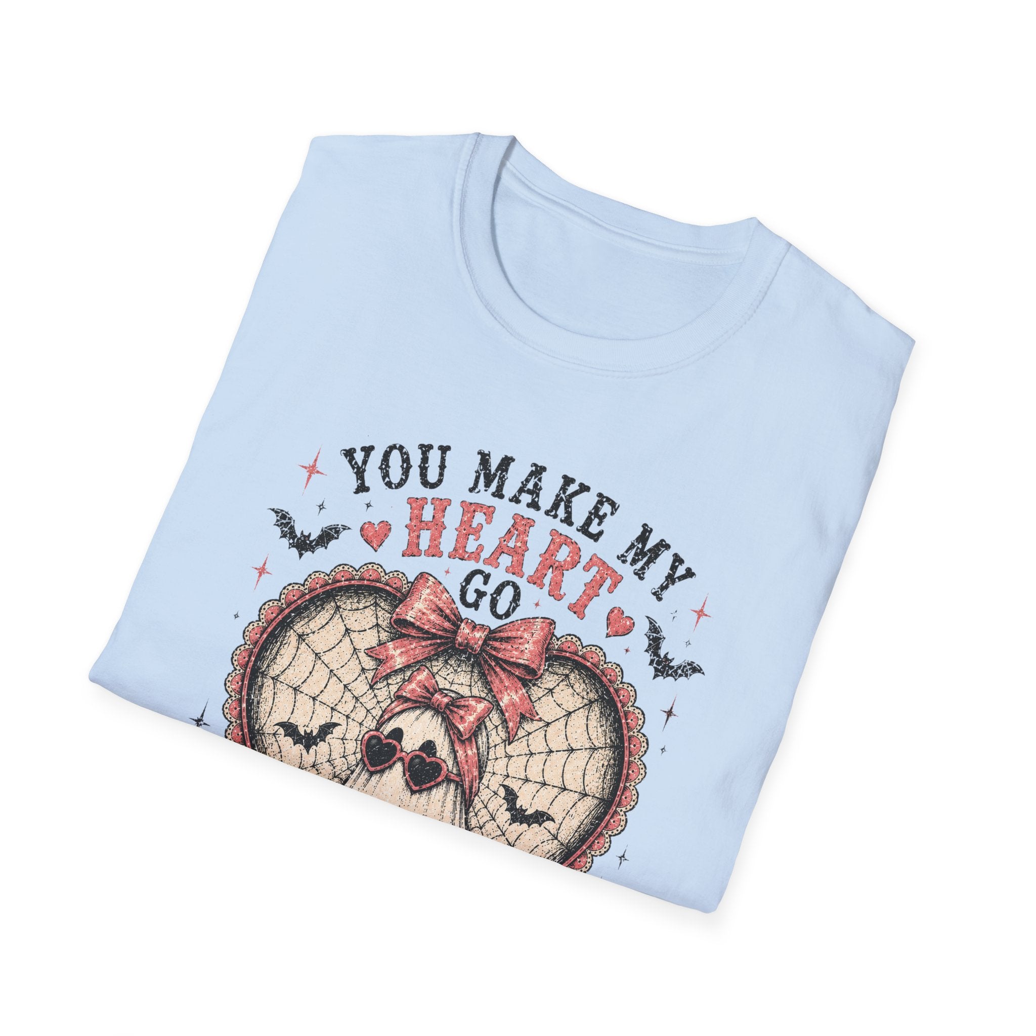 You Make My Heart Go Boo T-Shirt — Cute Gothic Halloween Graphic Tee - Boo Crew Boutique