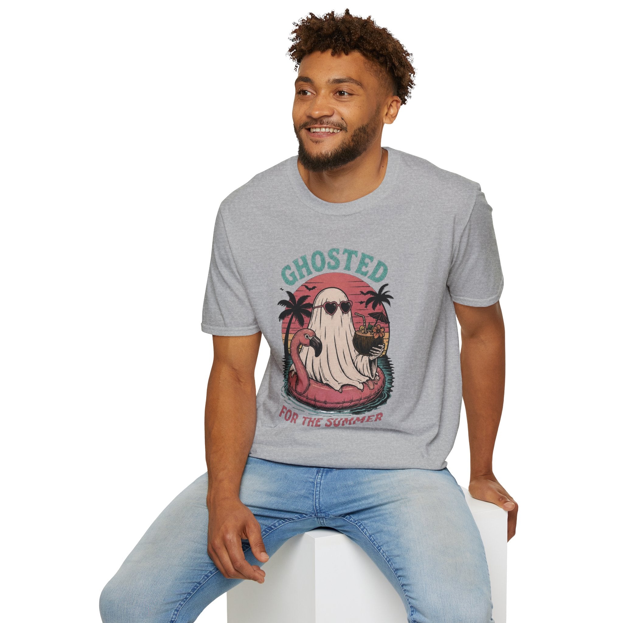 Ghosted for the Summer T-Shirt — Retro Beach Ghost Graphic Tee - Boo Crew Boutique
