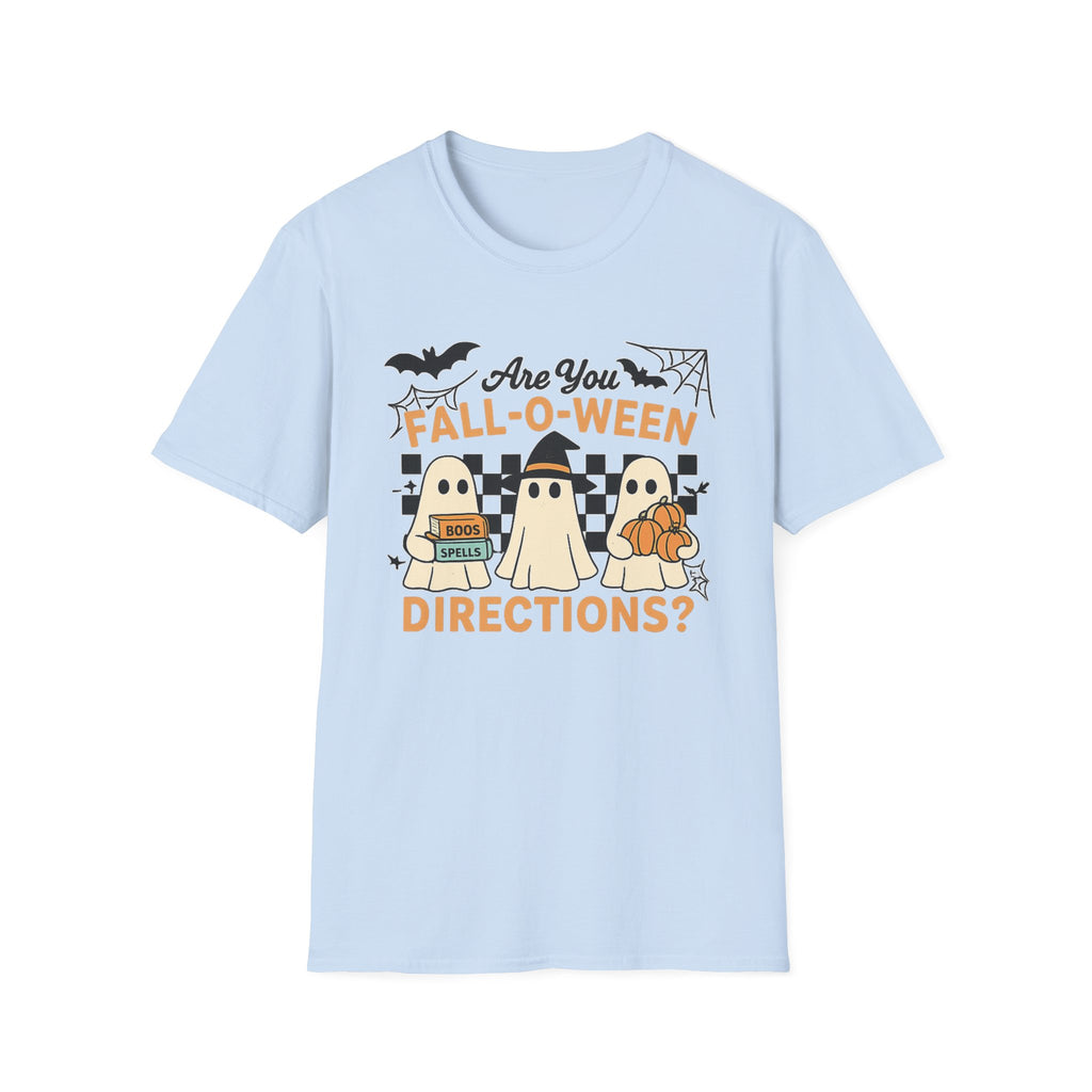 Fall - O - Ween Ghost T-Shirt — "Are You Fall - O - Ween Directions?" Halloween Pumpkin Tee - Boo Crew Boutique