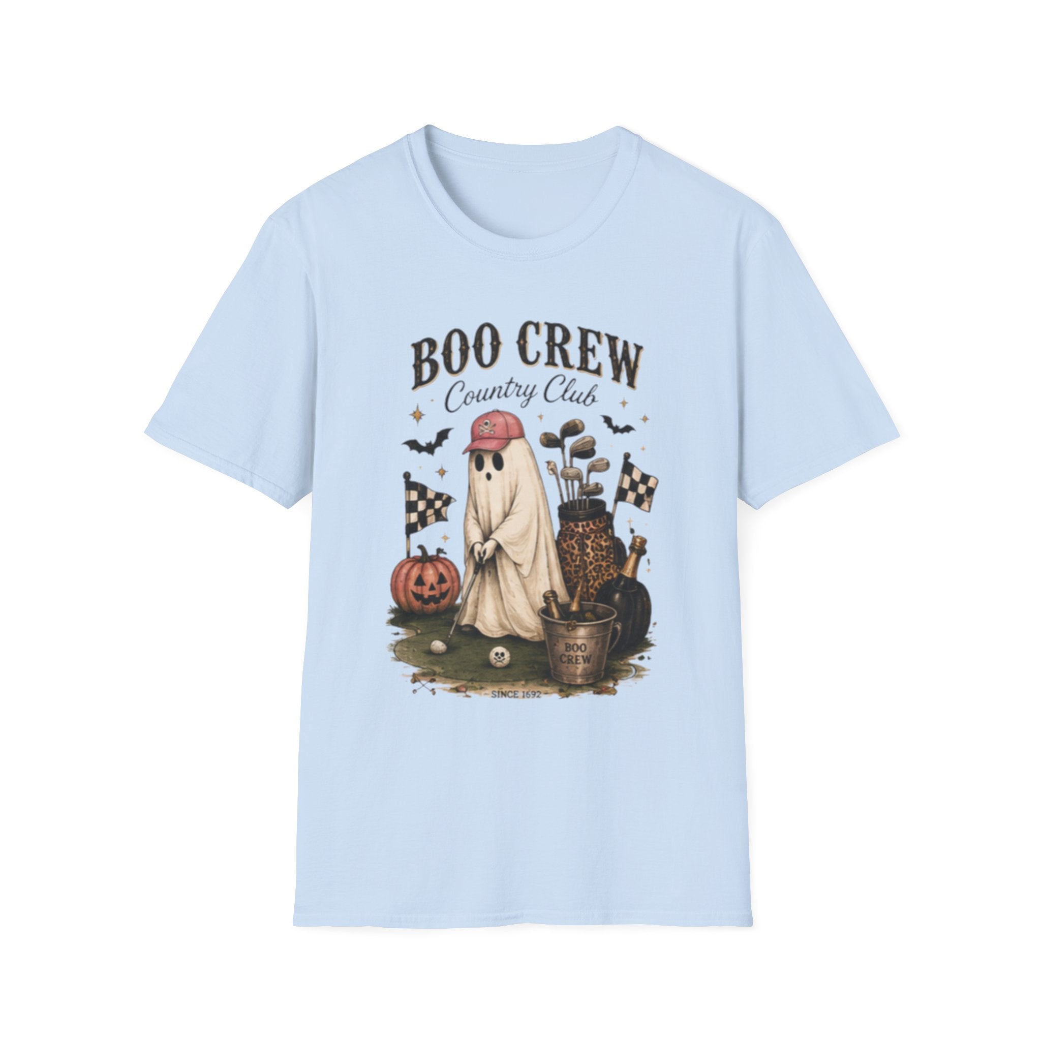 Boo Crew Country Club T-Shirt — Cute Halloween Ghost Golfing Tee