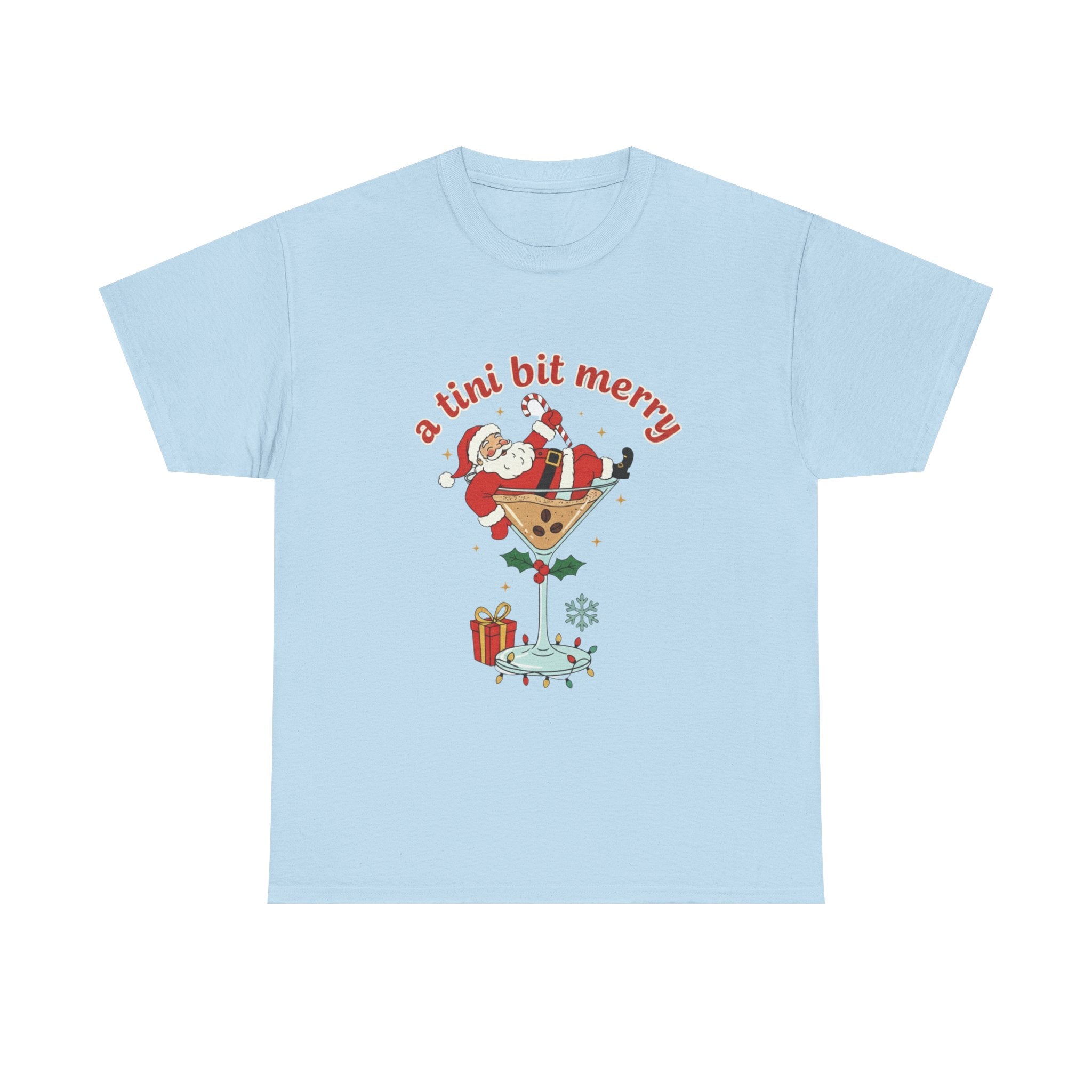 Santa Espresso Martini Tee, Christmas Holiday Shirt, Funny Cocktail Top, Festive Unisex T-Shirt, Xmas Party Apparel