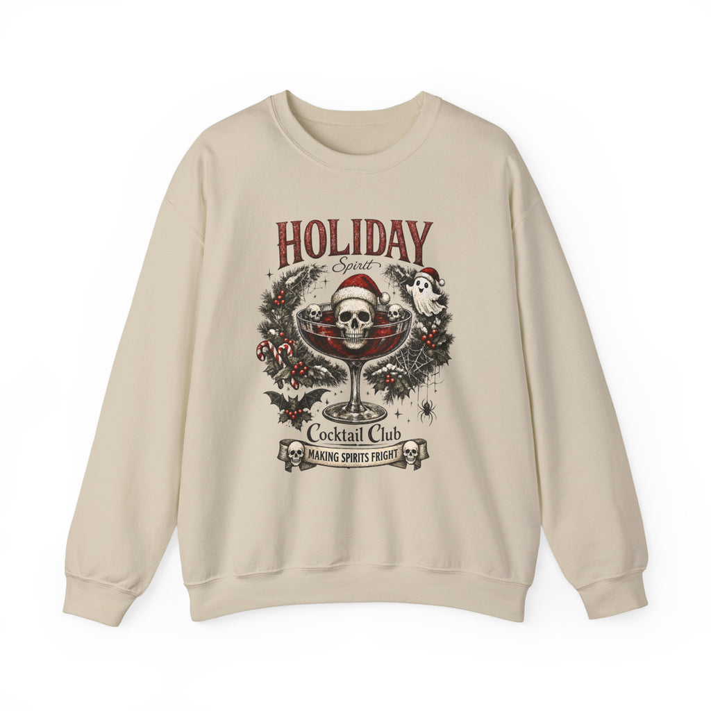 Holiday Cocktail Club Sweatshirt | Spooky Christmas Cocktail Sweatshirt - Boo Crew Boutique