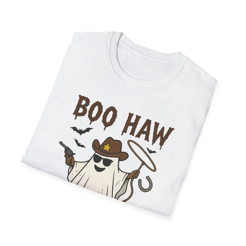 Boo Haw Cowboy Ghost T-Shirt — Funny Halloween Western Tee - Boo Crew Boutique