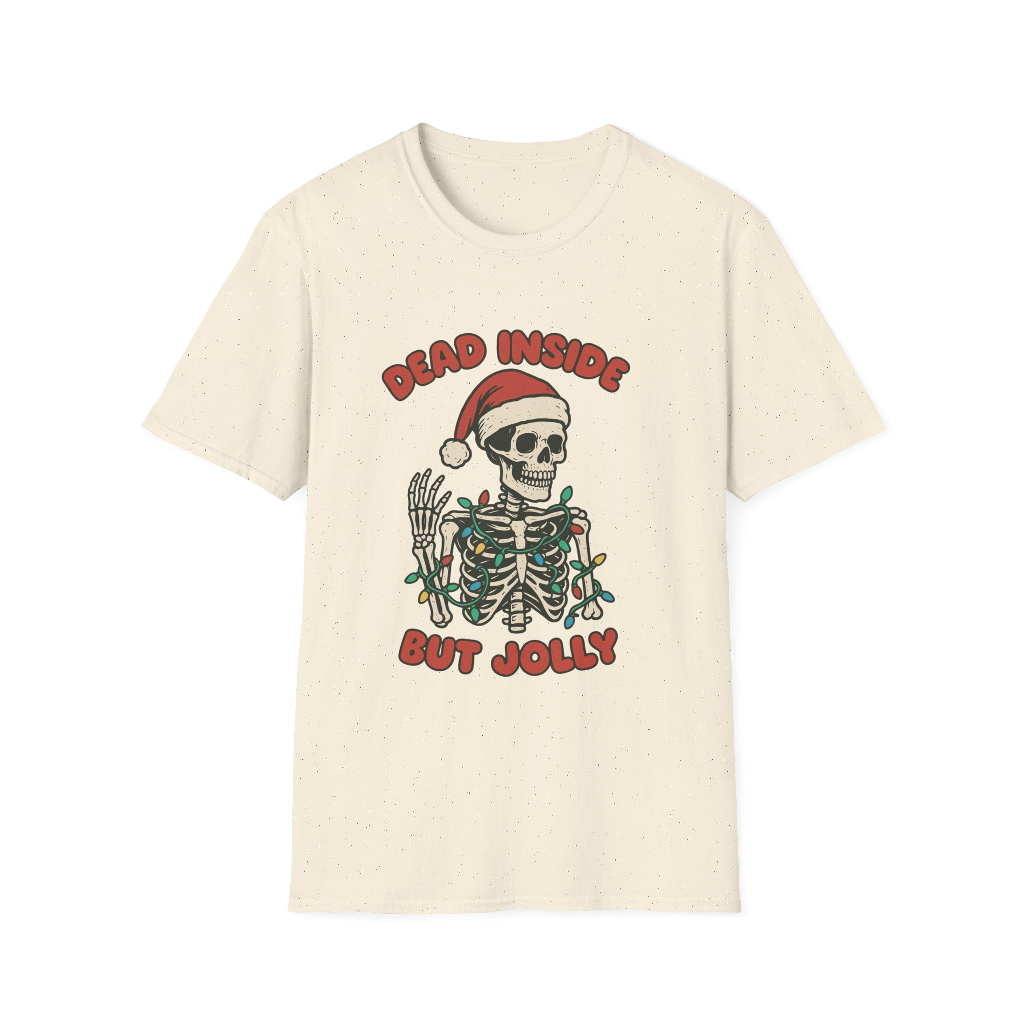 Christmas Holiday Skeleton T-Shirt, Casual Tee, Unisex Humor Shirt, Christmas Gift, Gothic Style, Halloween, Chill Vibe