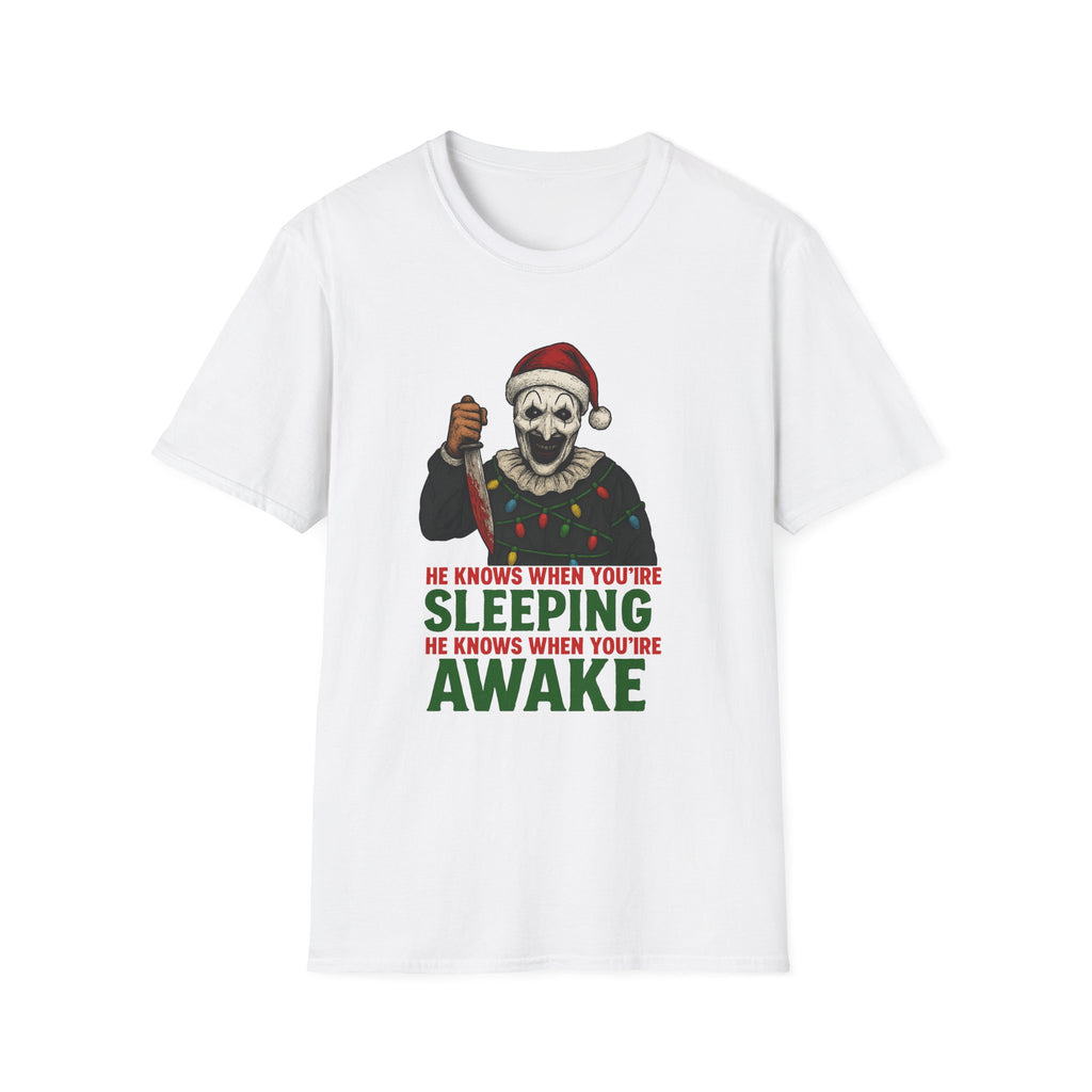 Terrifier Christmas T-Shirt, Christmas Gift, Funny Tee, Santa Vibe, Christmas Horror, Unisex Apparel, Cool Holiday Shirt - Boo Crew Boutique