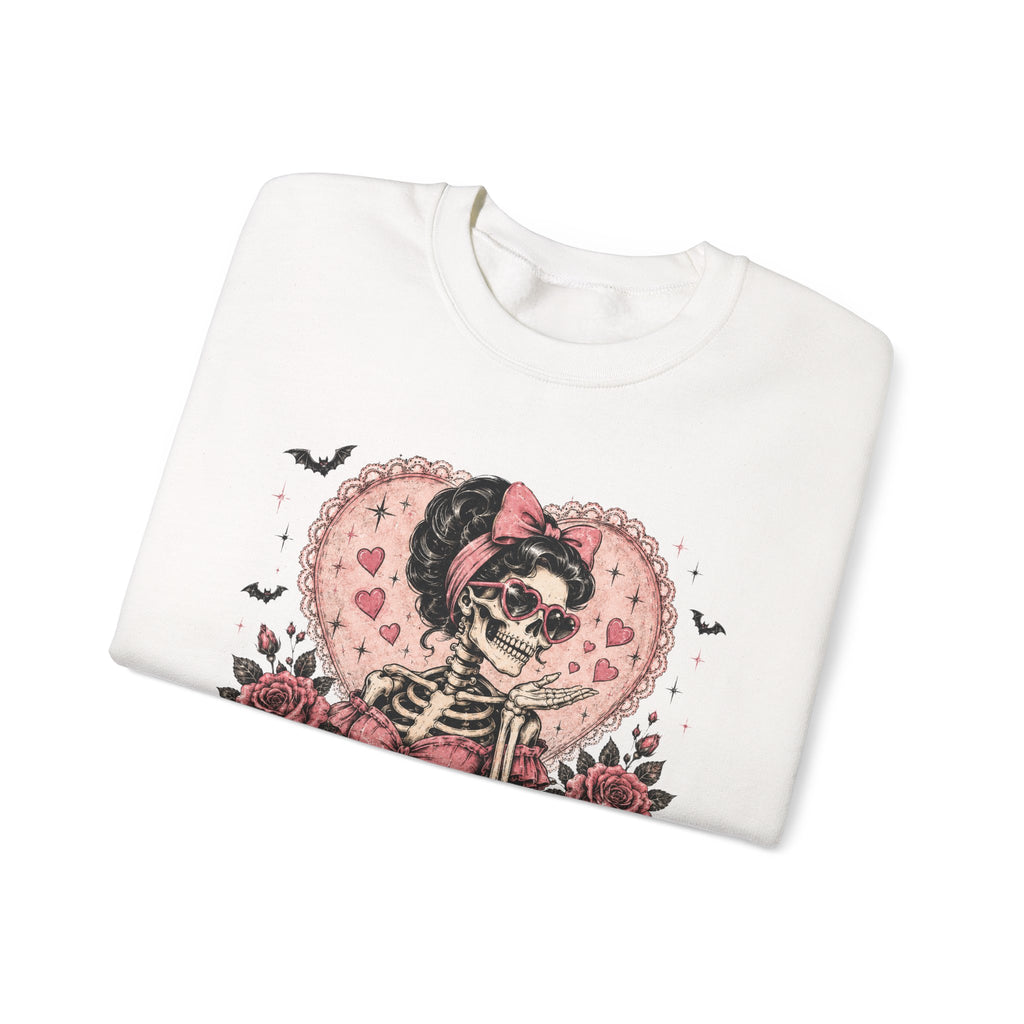 Valentine Skull 'Be Mine' Crewneck Sweatshirt