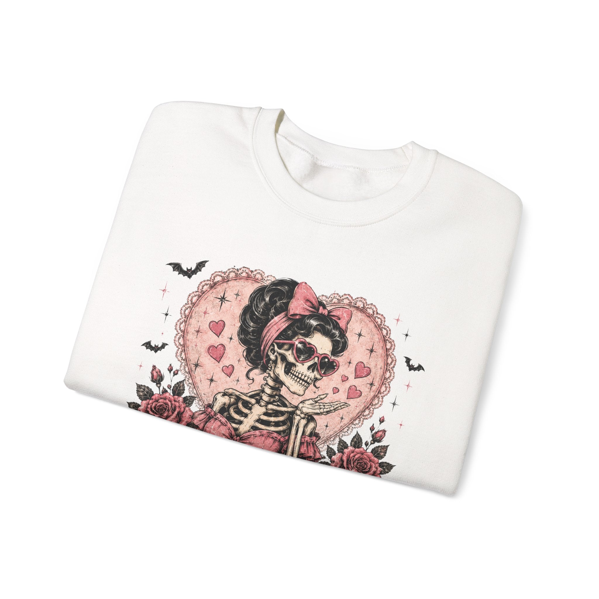 Valentine Skull 'Be Mine' Crewneck Sweatshirt