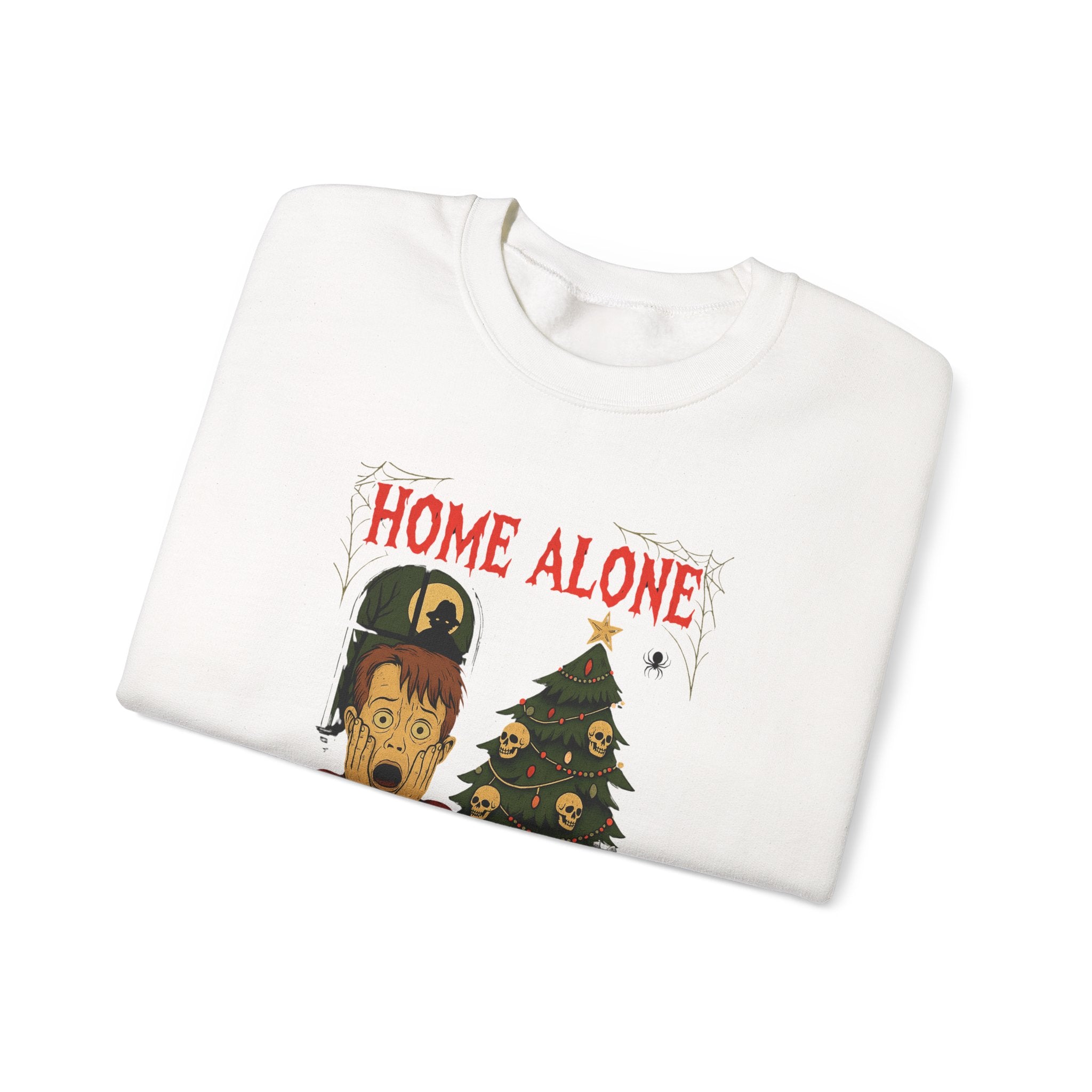 Home Alone Sweatshirt, Cozy Movie Night Apparel, Christmas Horror Sweatshirt, Gift for Xmas Movie Lover, Merry Creepmas - Boo Crew Boutique