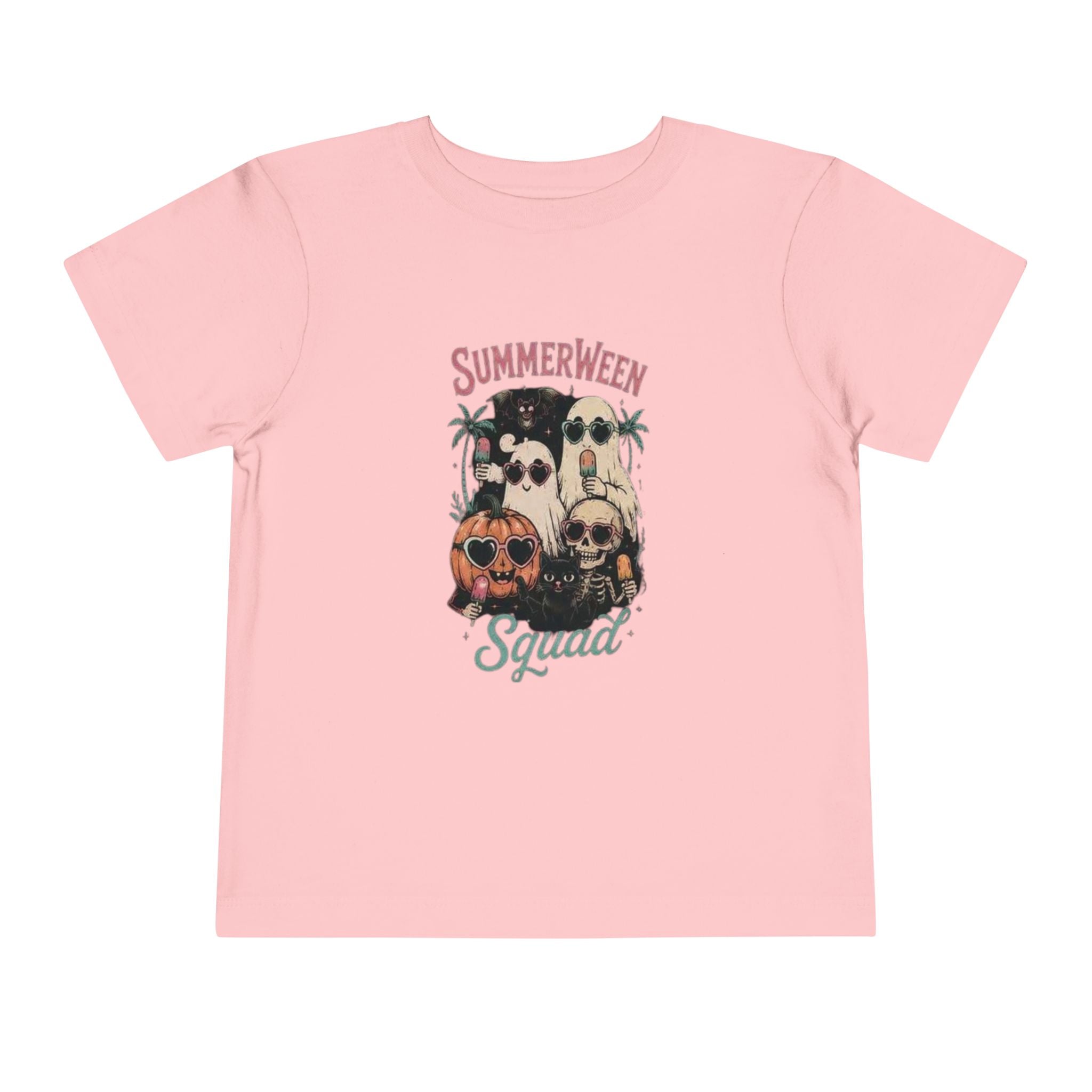 Toddler Tee — "Summerween Squad" Cute Halloween Puppy Pumpkin Design - Boo Crew Boutique