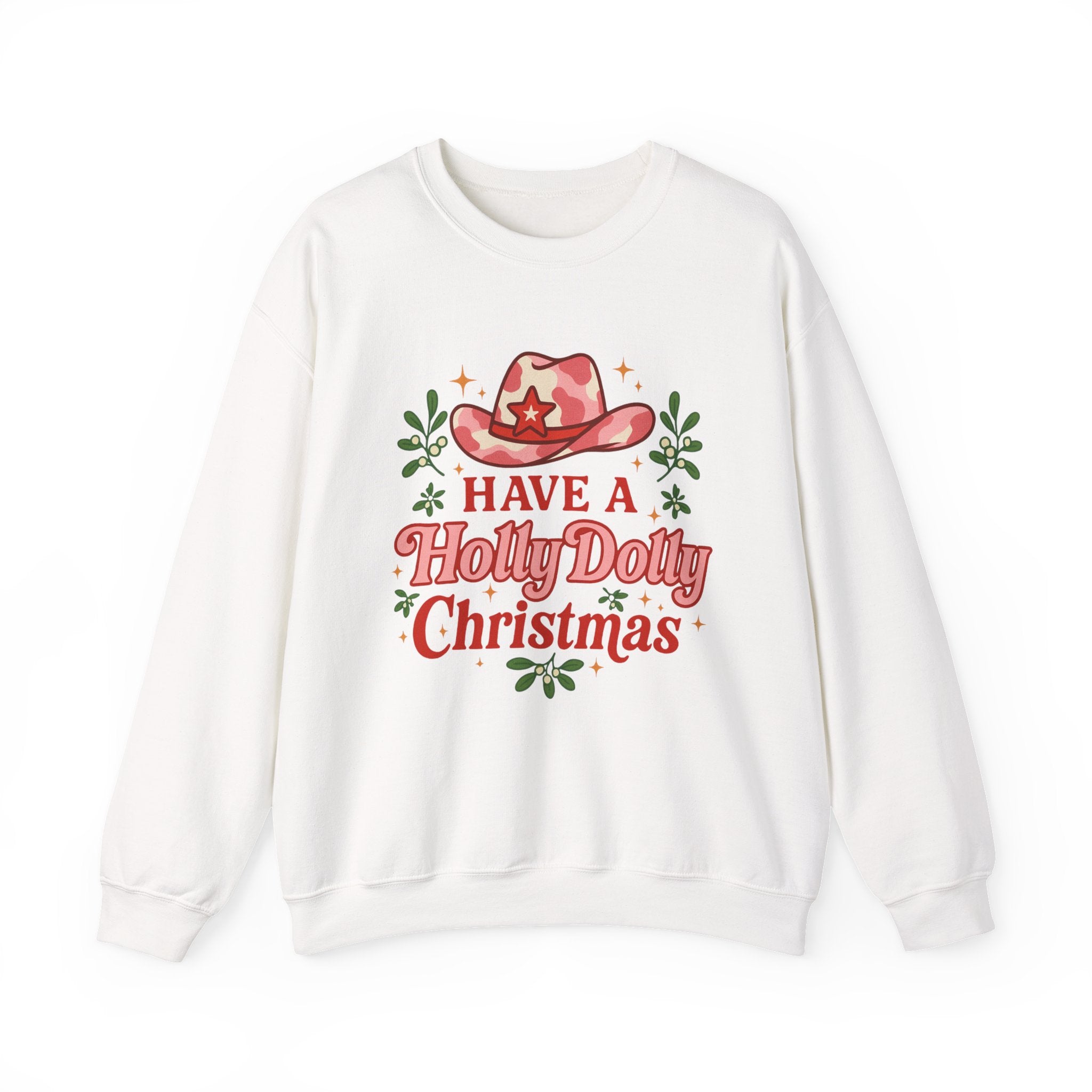 Have a Holly Dolly Christmas Sweatshirt, Western Cowgirl Xmas, Gift for Dolly Parton Fan