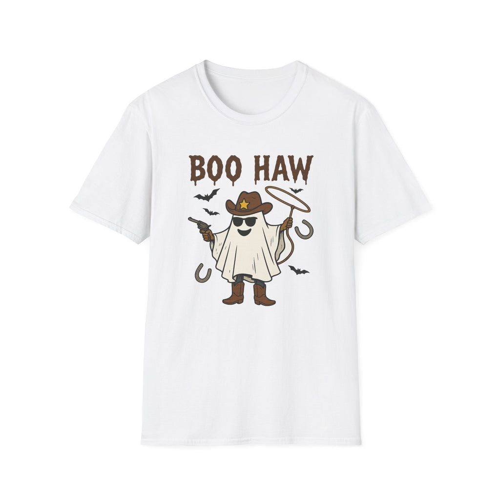 Boo Haw Cowboy Ghost T-Shirt — Funny Halloween Western Tee - Boo Crew Boutique