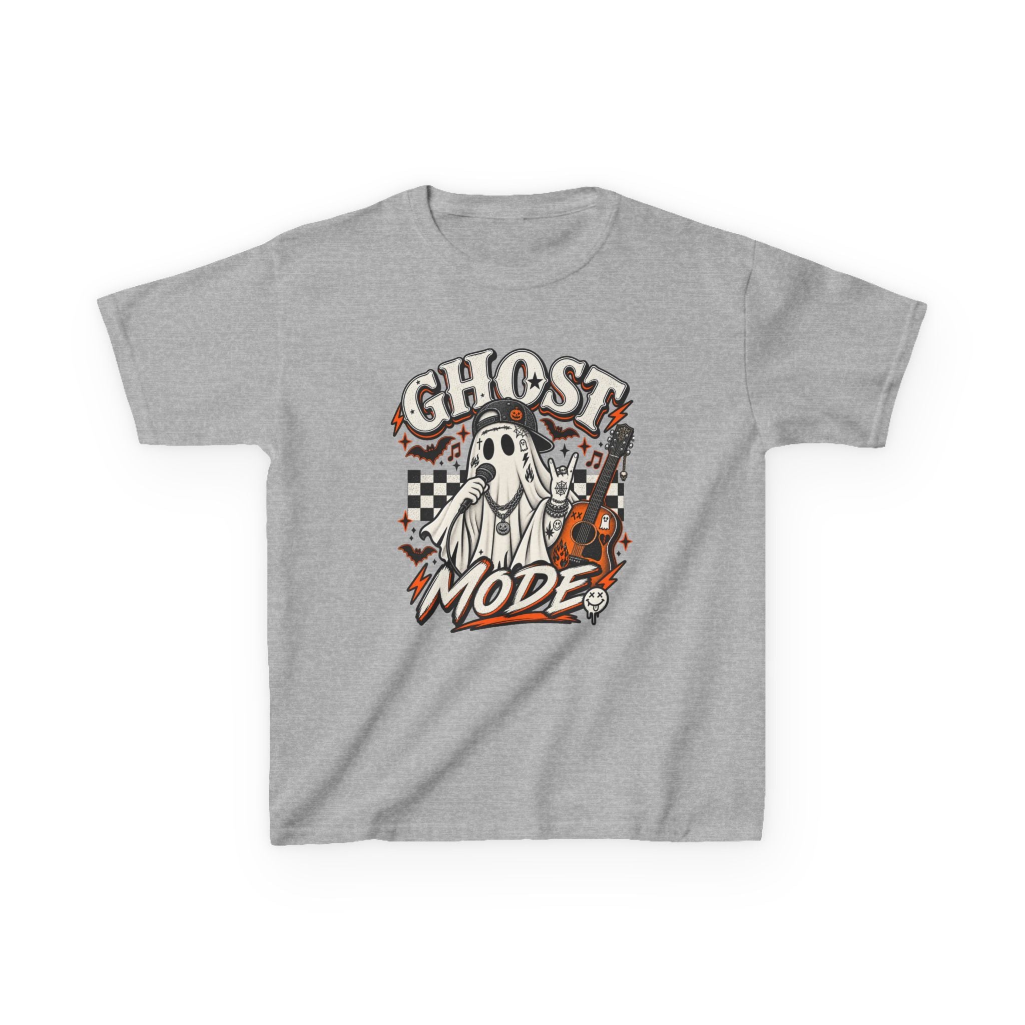 Kids T‑Shirt — "Ghost Mode" Cute Spooky Graphic Tee for Halloween - Boo Crew Boutique