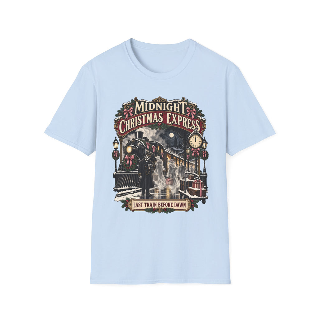 Midnight Christmas Express T-Shirt — Last Train Before Dawn Holiday Tee