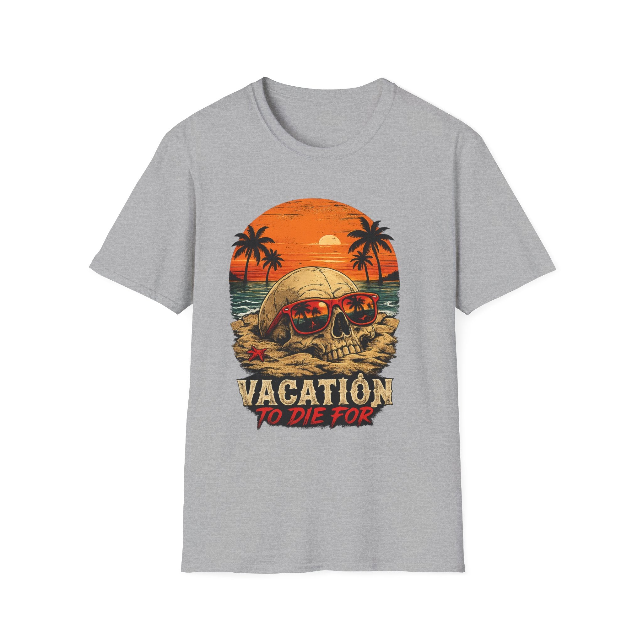 Vacation To Die For Skull Beach T-Shirt - Boo Crew Boutique