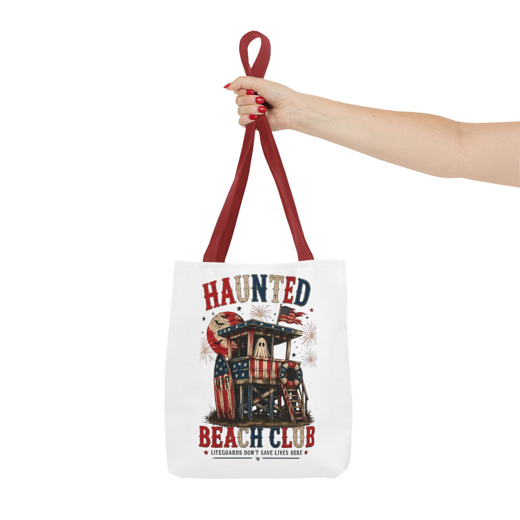 Haunted Beach Club Tote Bag — Horror Summer Graphic - Boo Crew Boutique