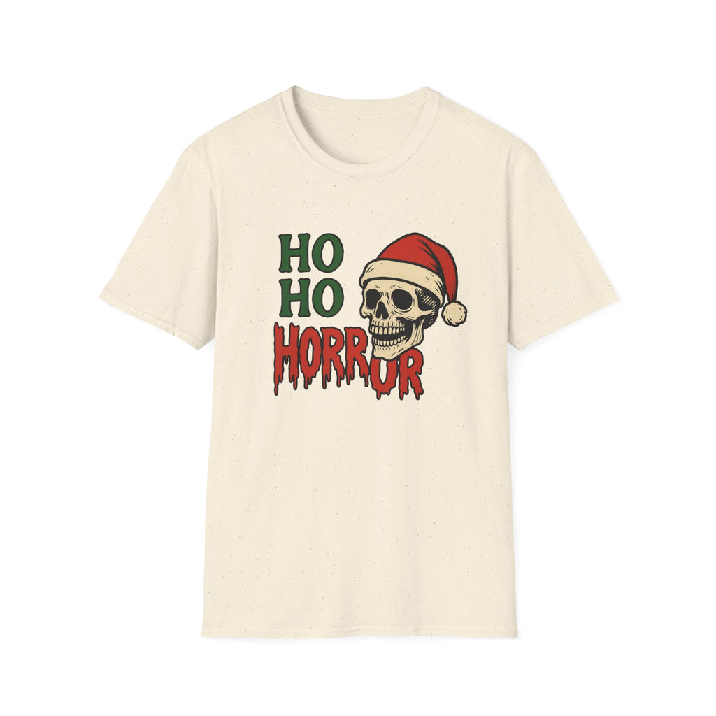 Christmas Horror T-Shirt | Unisex Christmas Tee | Skull Santa Design | Halloween Meets Christmas | Perfect for Parties, Gift Giving