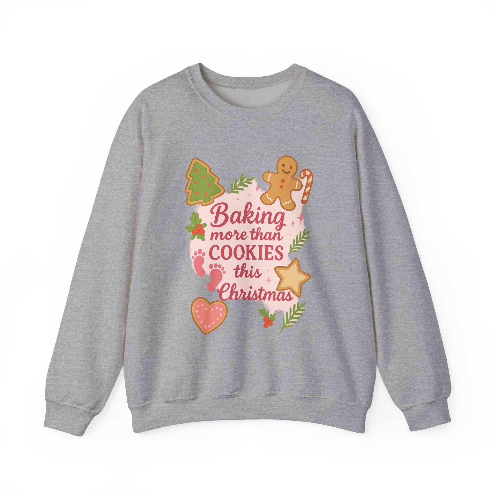 Baking More Than Cookies This Christmas Sweatshirt | Christmas Baking Crewneck, Gift for Expecting Mom