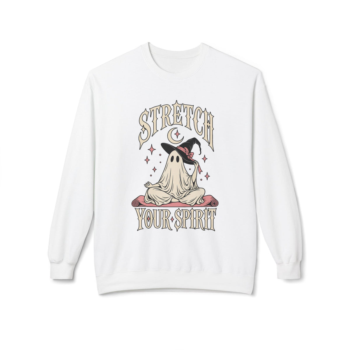 Stretch Your Spirit Halloween Sweatshirt — Ghost Yoga Crewneck - Boo Crew Boutique