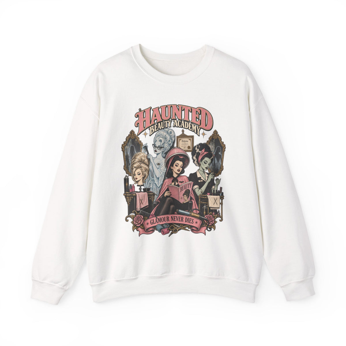 Beauty Never Dies Gothic Crewneck Sweatshirt - Boo Crew Boutique