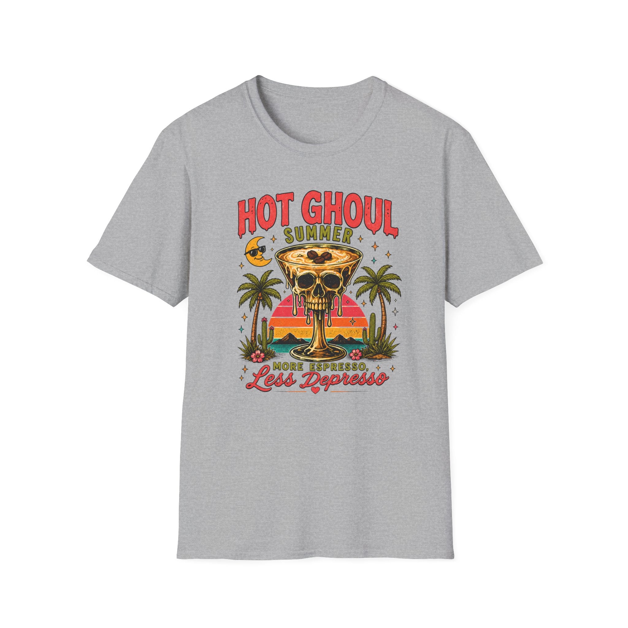 More Espresso Less Depresso Skull & Palm Tee - Boo Crew Boutique