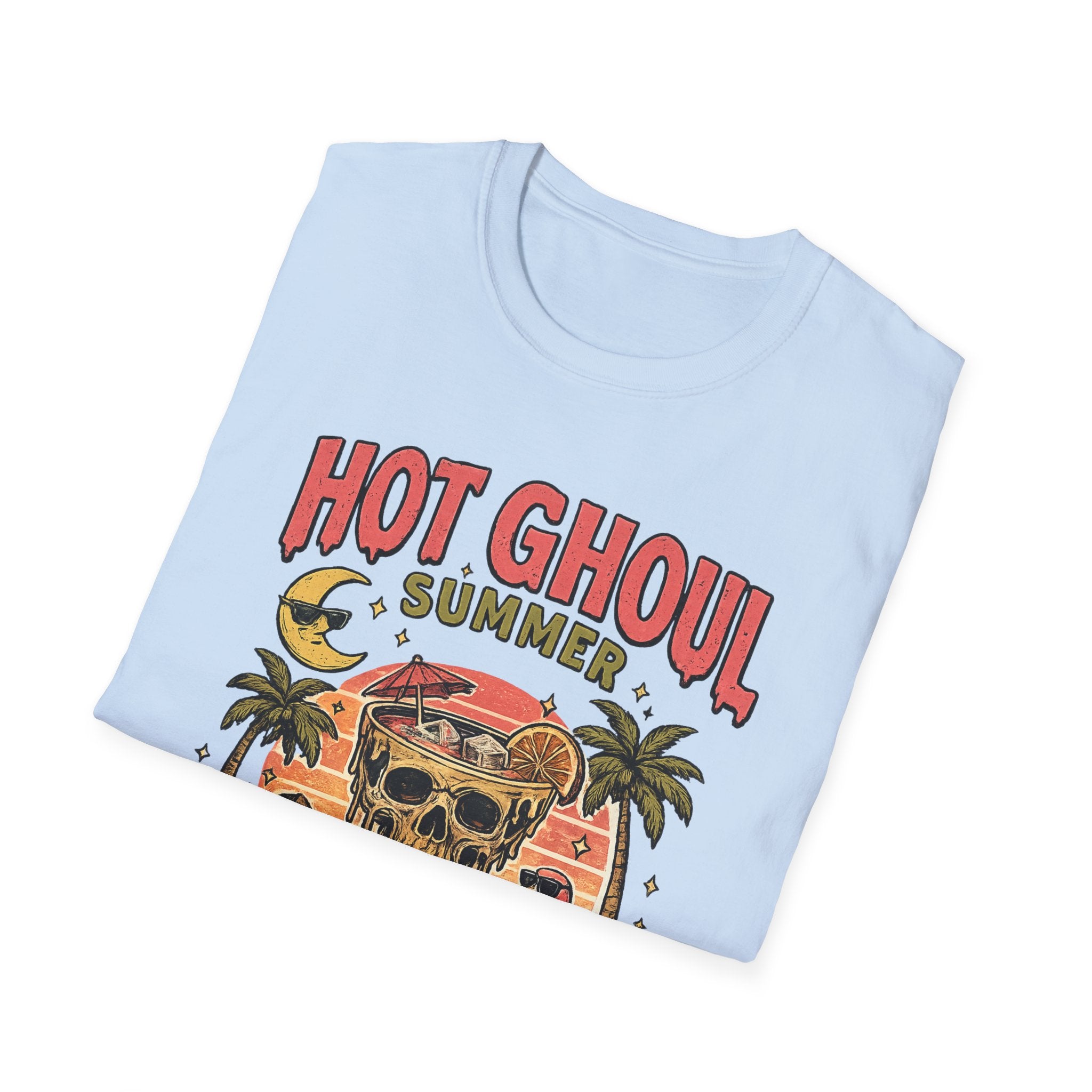 Retro Skull Poolside Graphic Tee - Boo Crew Boutique
