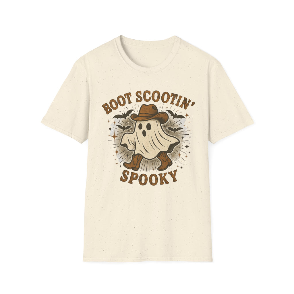 Boot Scootin' Spooky T-Shirt — Halloween Western Ghost Tee - Boo Crew Boutique