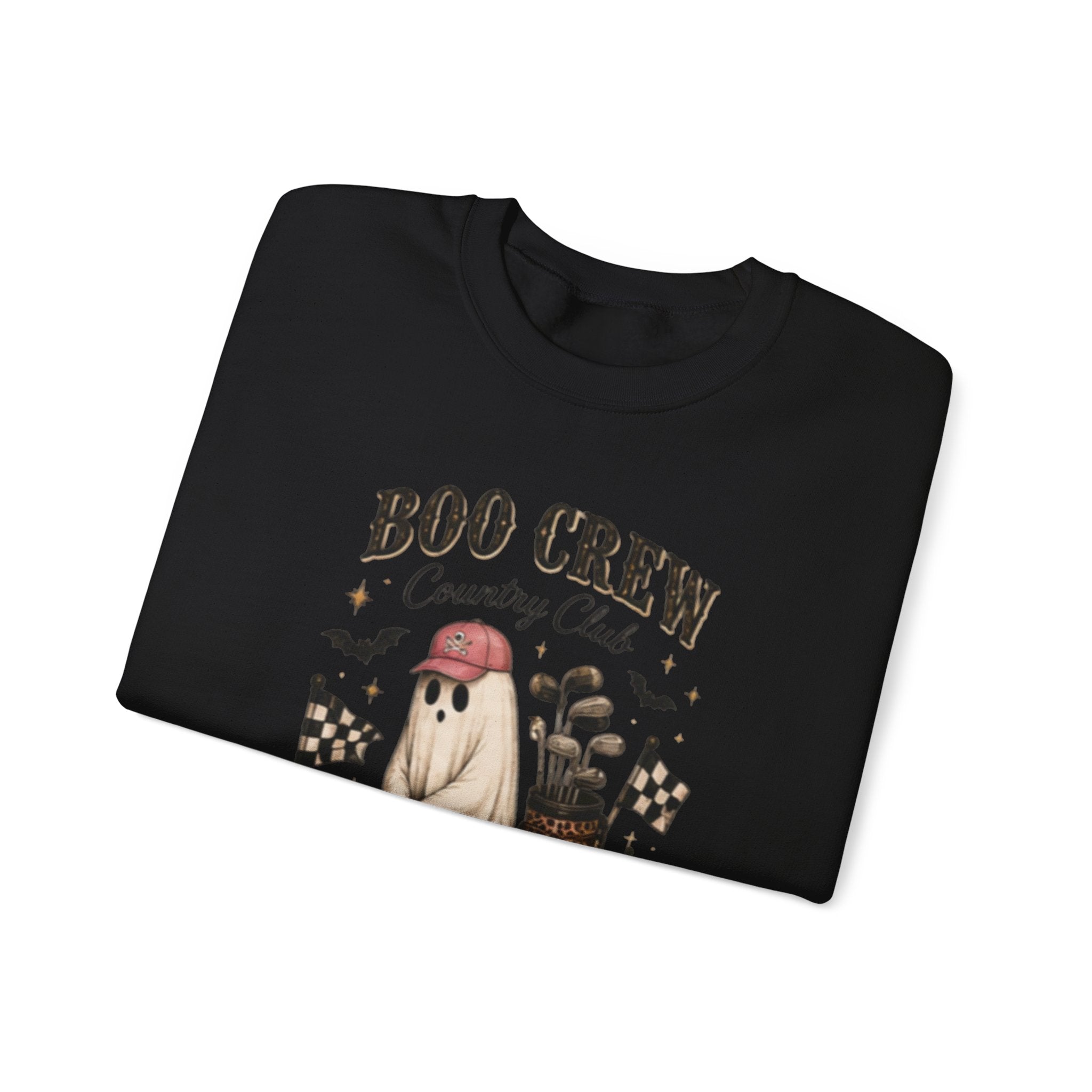 Boo Crew Country Club Crewneck Sweatshirt — Halloween Ghost Golf
