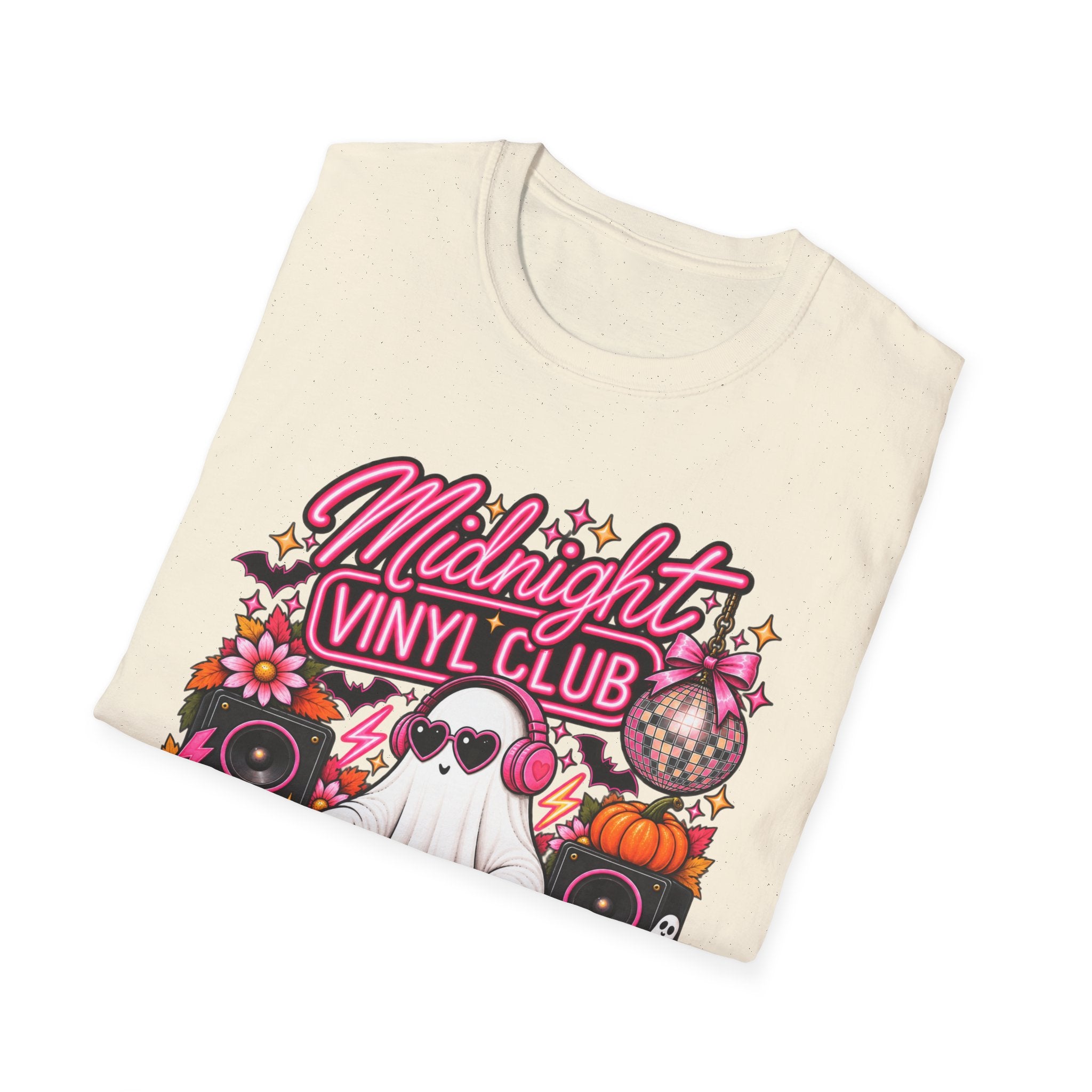 Midnight Vinyl Club T-Shirt — Retro DJ Ghost Halloween Tee - Boo Crew Boutique