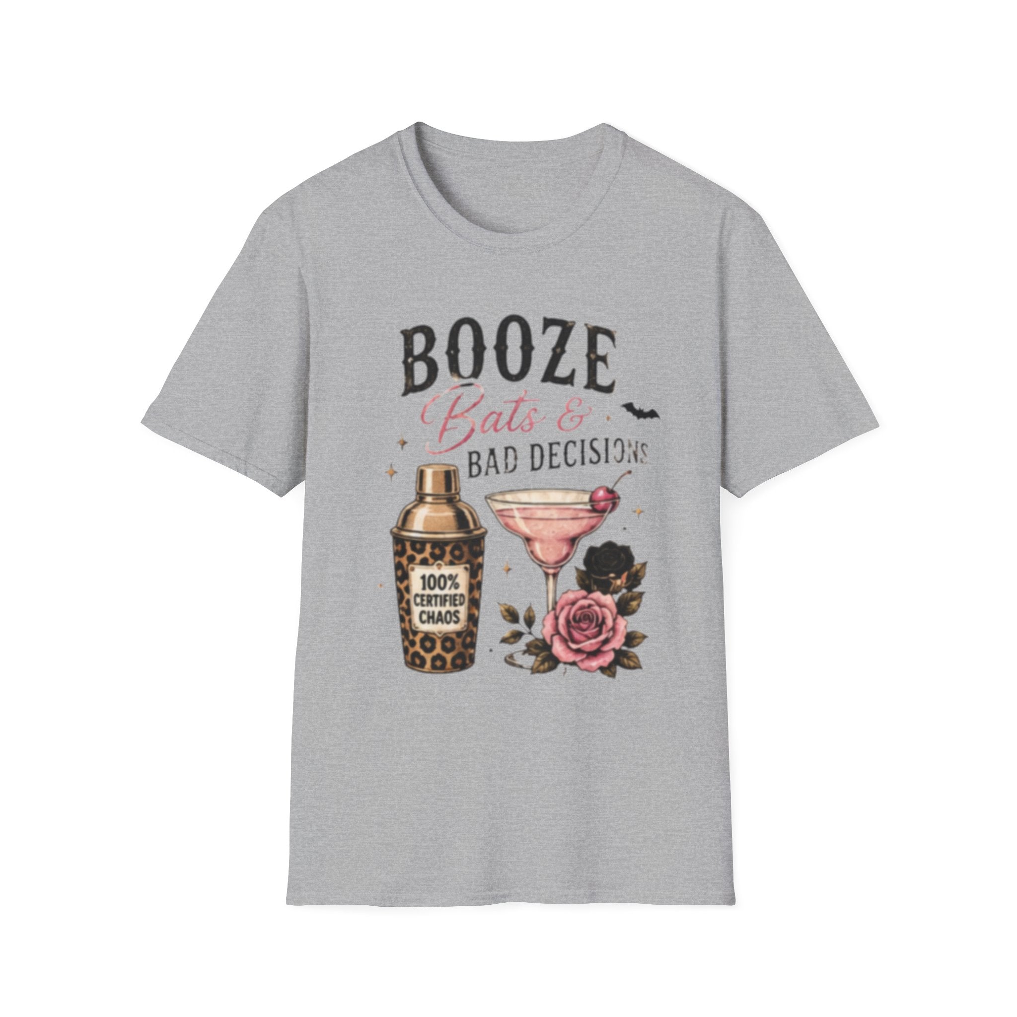 Booze, Bats & Bad Decisions Tee - Boo Crew Boutique