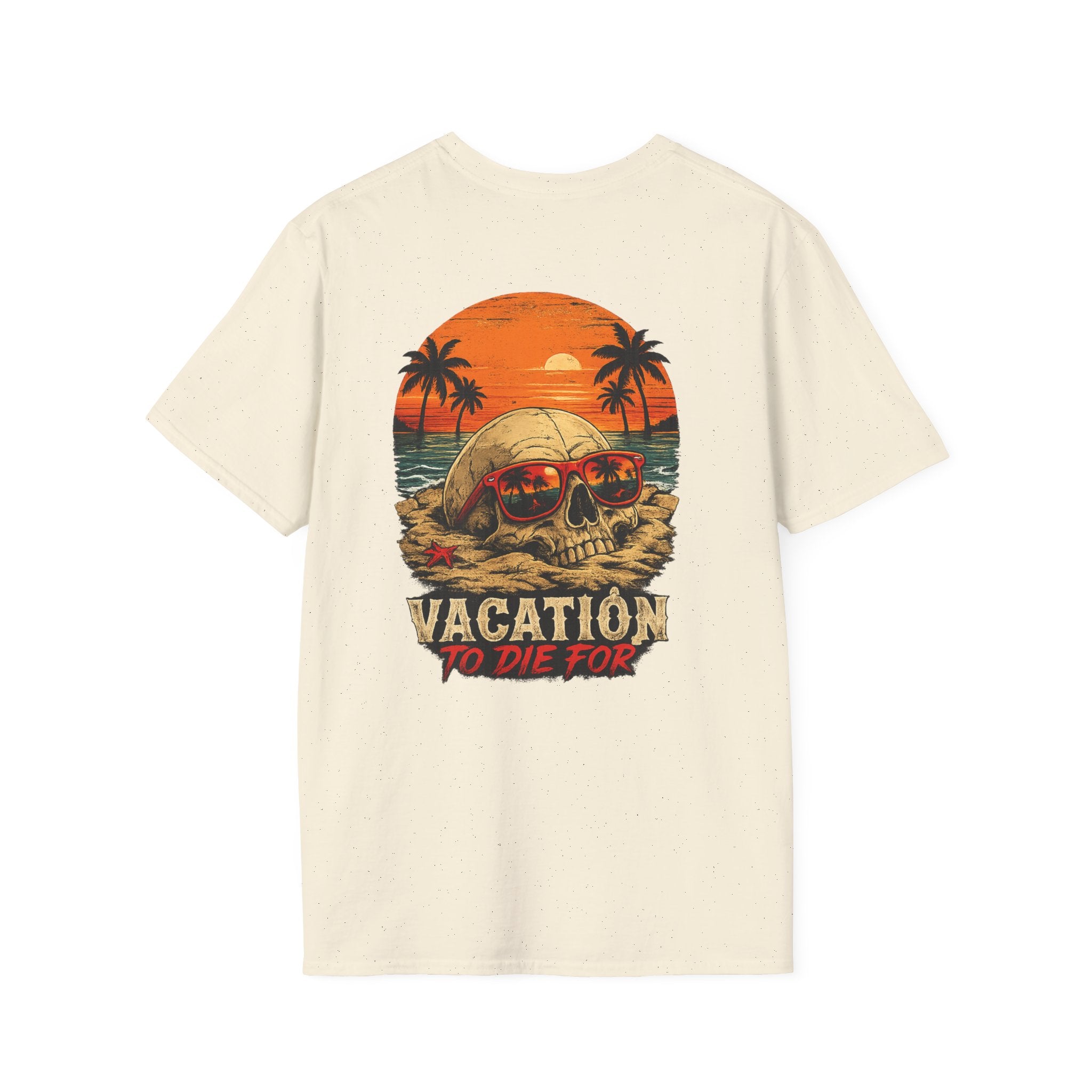 Vacation To Die For T-Shirt — Skull Beach Back Graphic Tee - Boo Crew Boutique