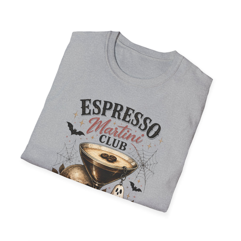 Espresso Martini Club Tee — Spooky Coffee Cocktail Shirt