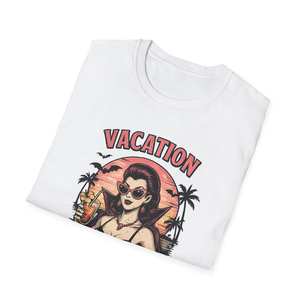 Vacation To Die For T‑Shirt — Retro Pinup Beach Graphic Tee - Boo Crew Boutique