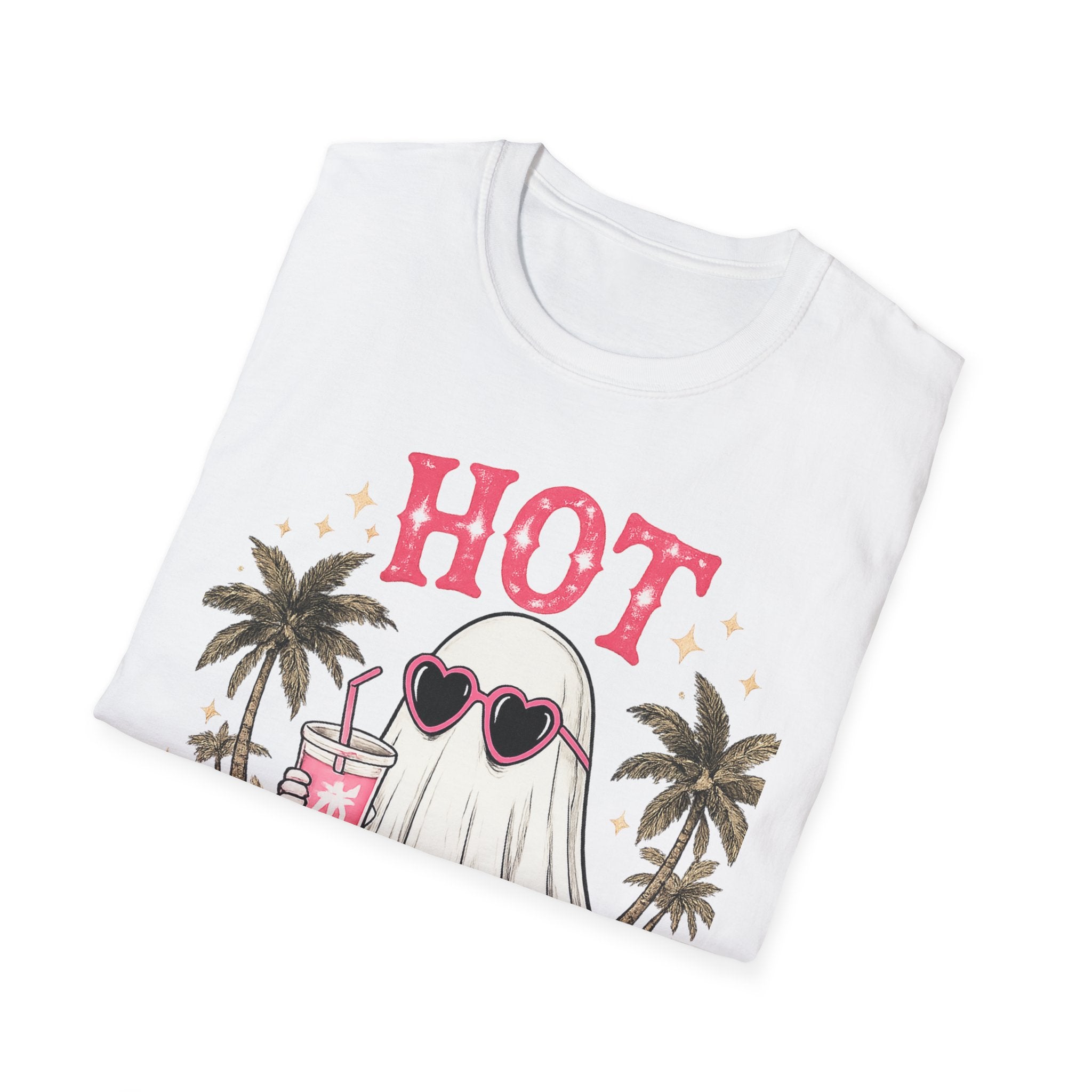 "Hot Ghoul Summer" Ghost Beach Tee - Boo Crew Boutique