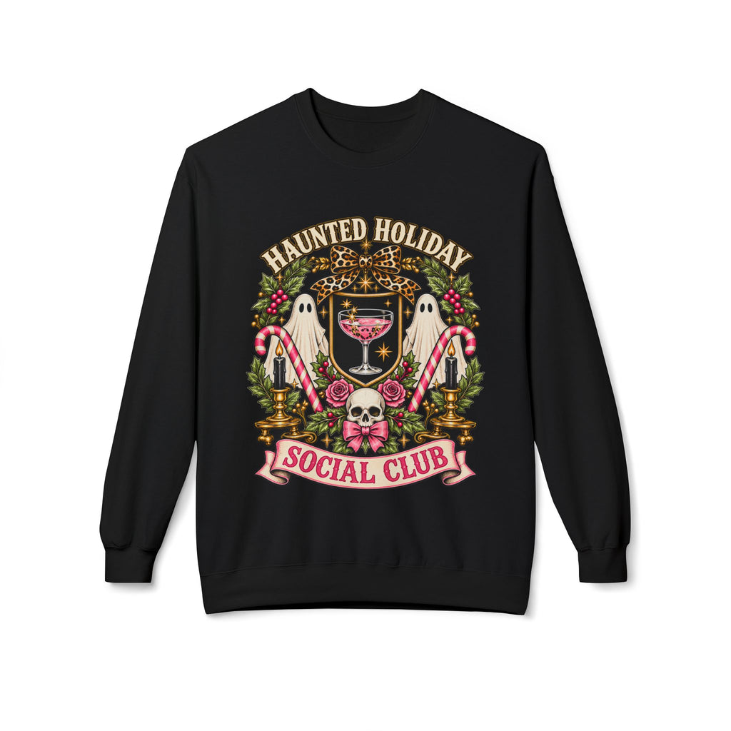 Haunted Holiday Social Club Christmas Sweatshirt - Boo Crew Boutique